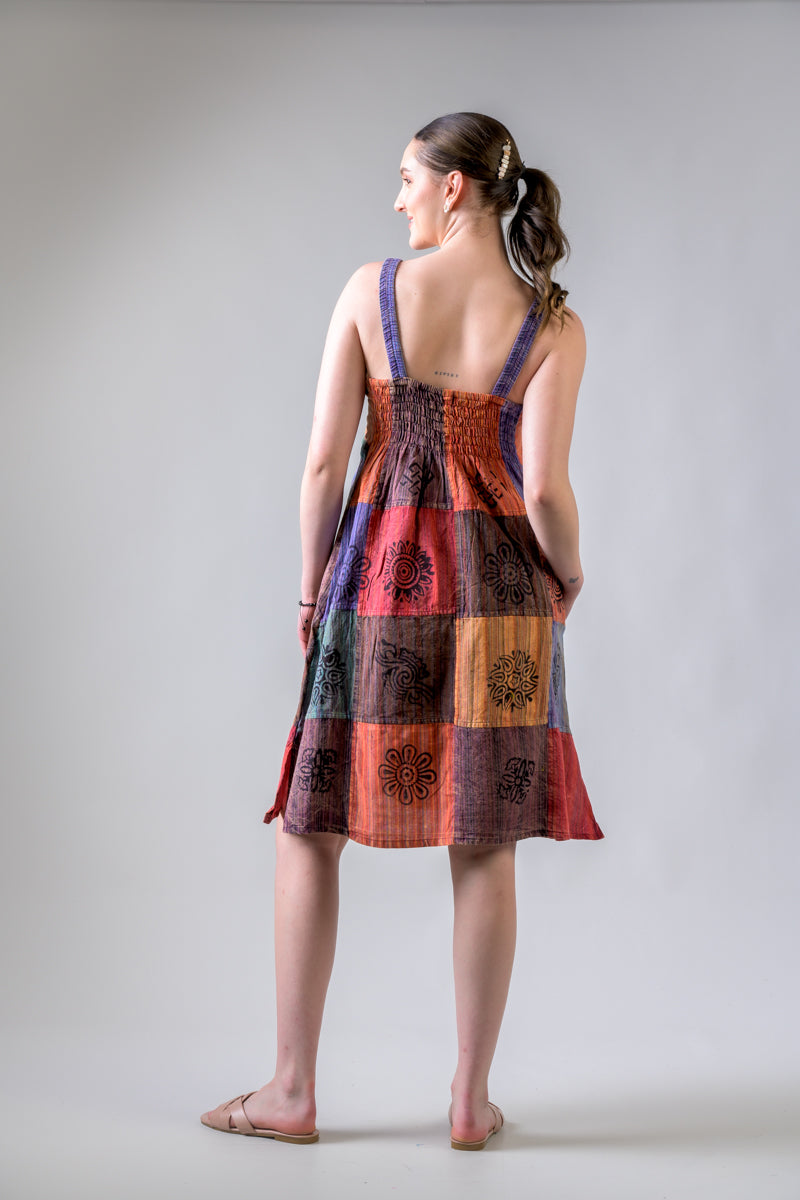 Cotton Patch Summer Dress - Multicolor