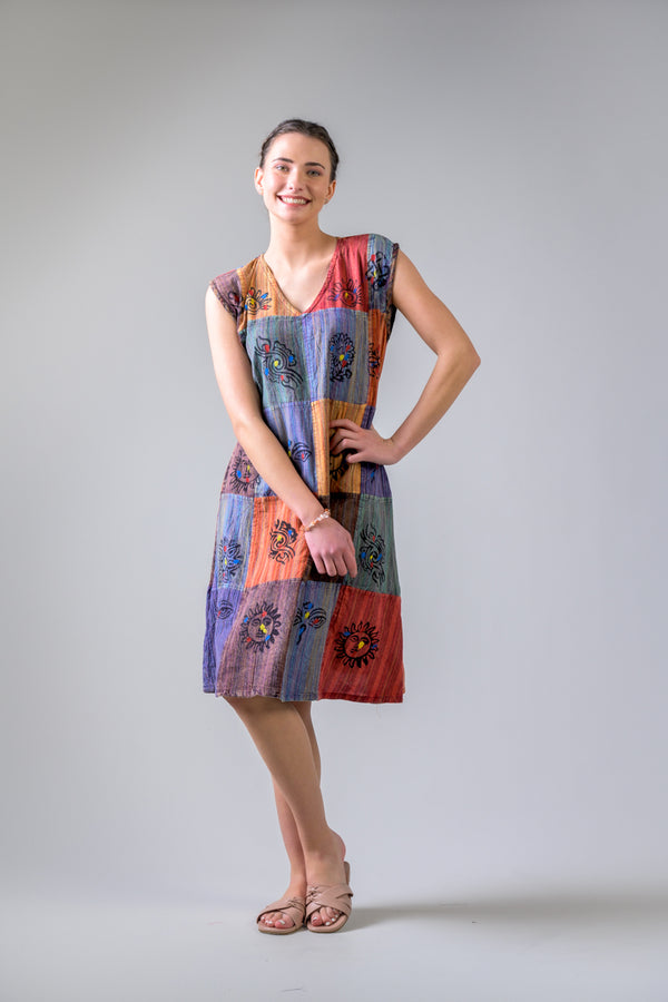 Bold Mix Cotton Dress