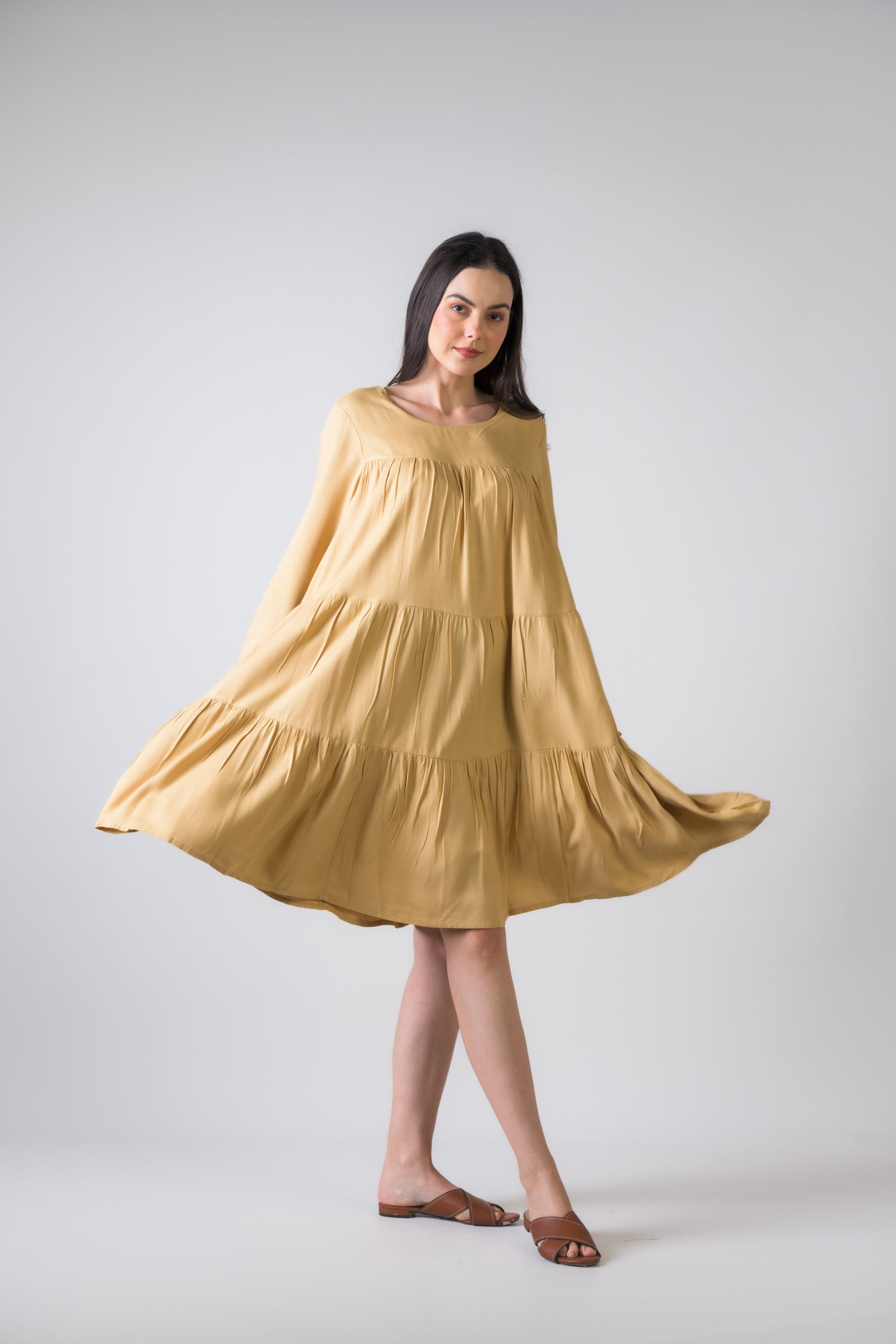 Rhea Turin Dress with Long Sleeves