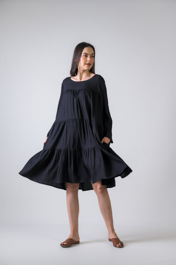 Rhea Turin Dress with Long Sleeves