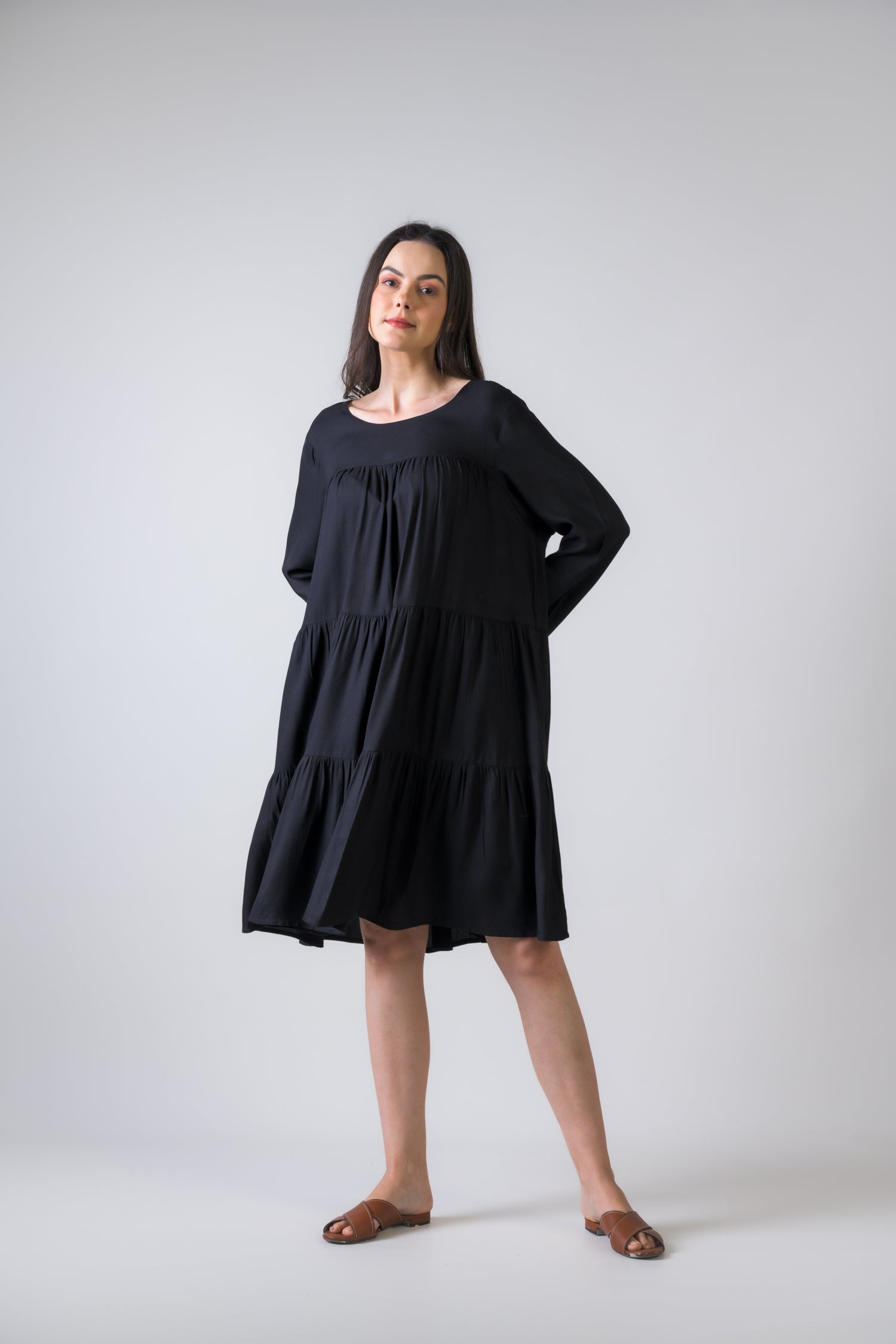 Rhea Turin Dress with Long Sleeves
