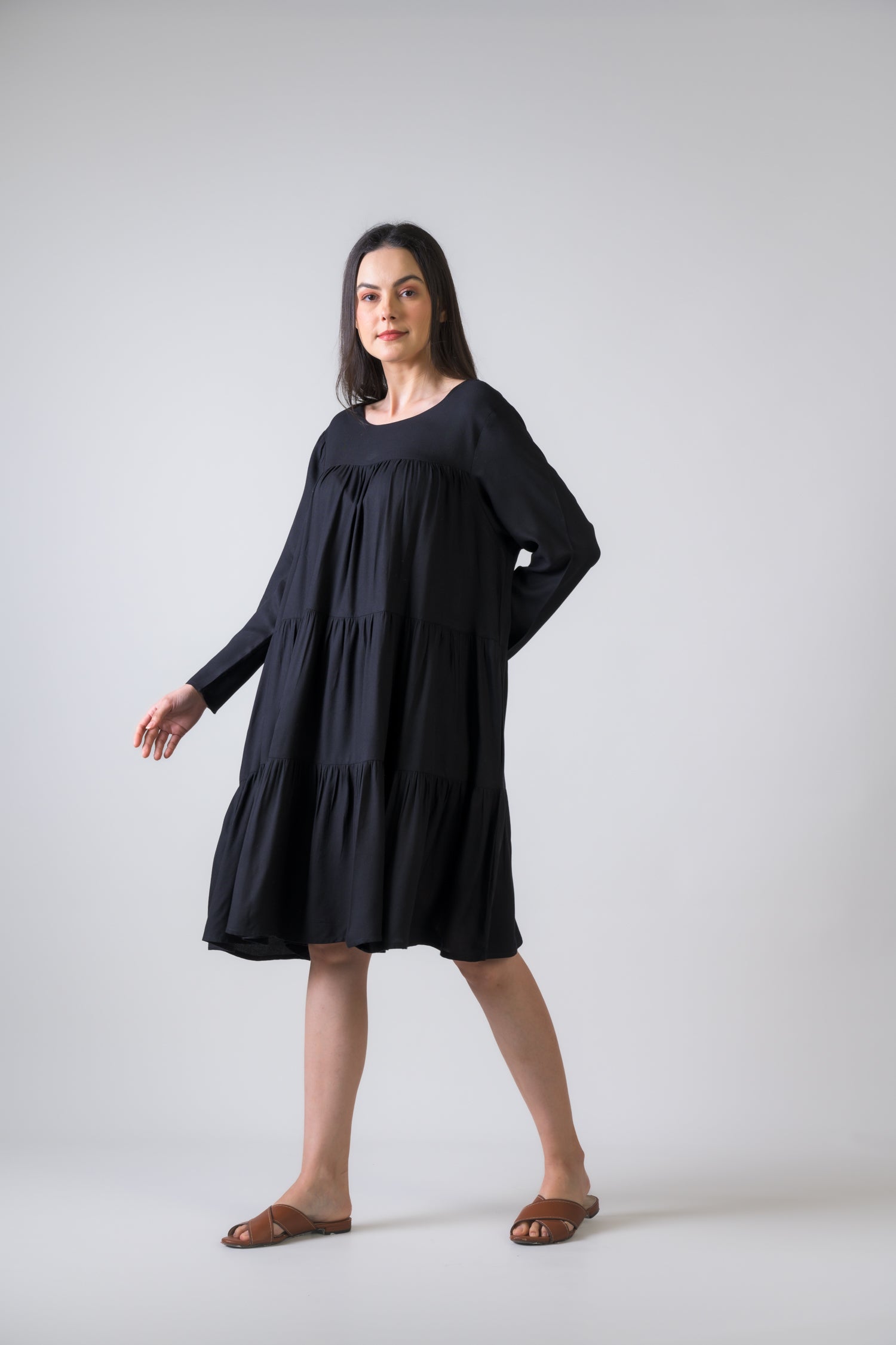 Rhea Turin Dress with Long Sleeves