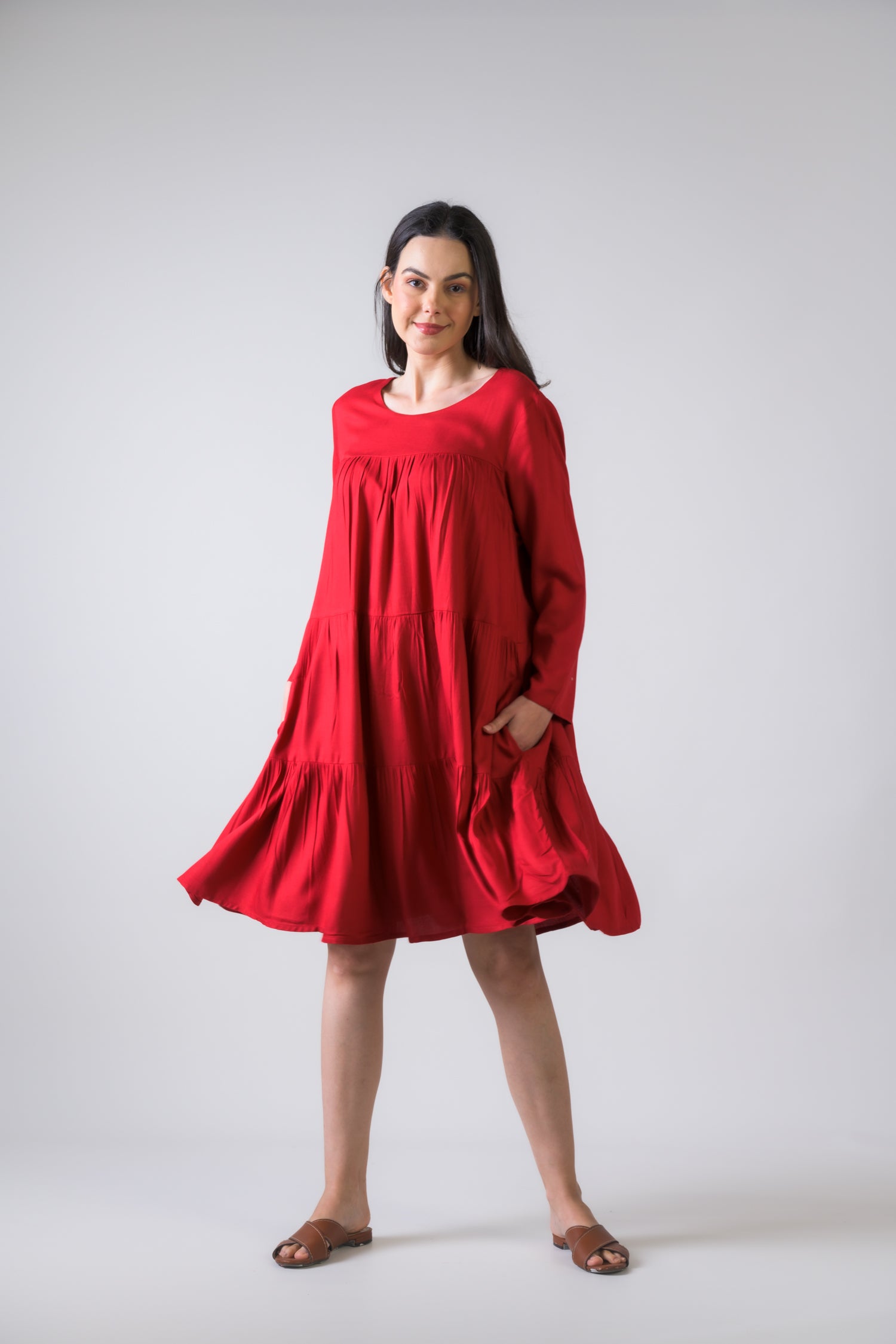 Rhea Turin Dress with Long Sleeves