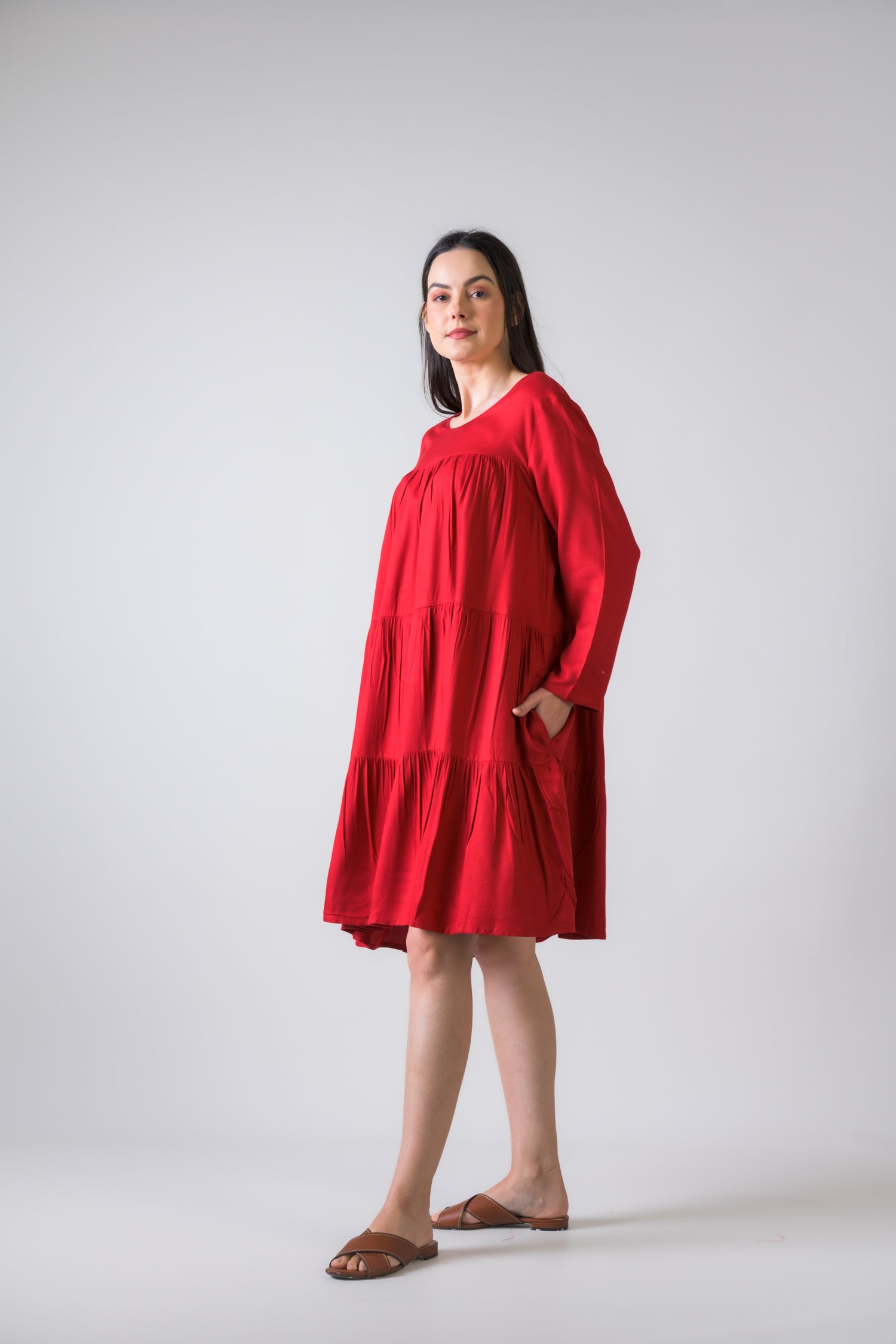Rhea Turin Dress with Long Sleeves