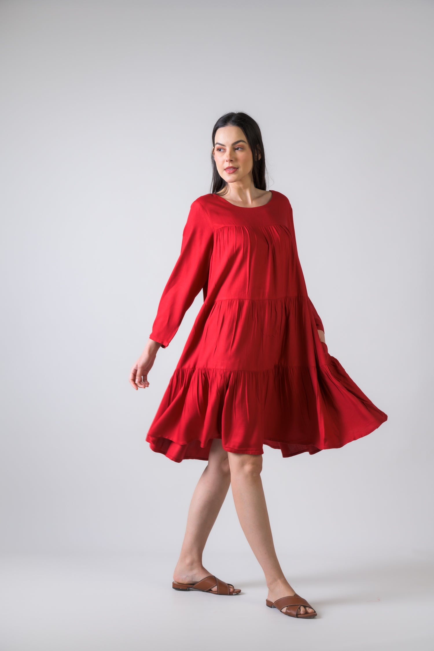 Rhea Turin Dress with Long Sleeves