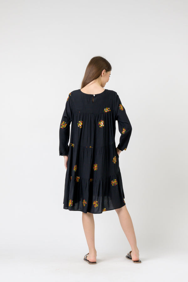 Turin Stars Dress - Black