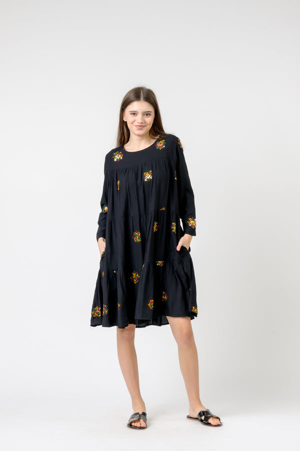 Turin Stars Dress - Black
