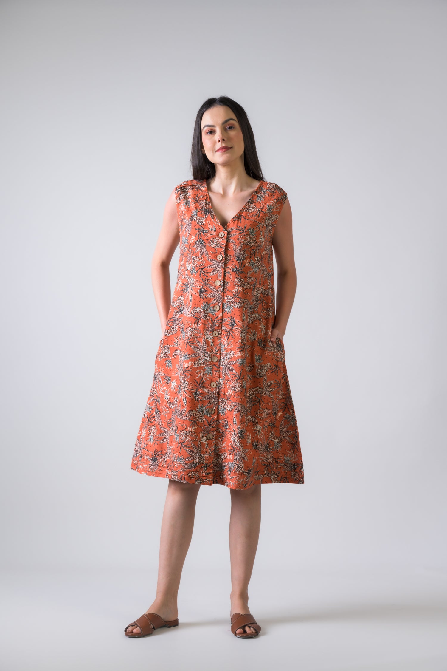 Teaberry Print Heron Dress