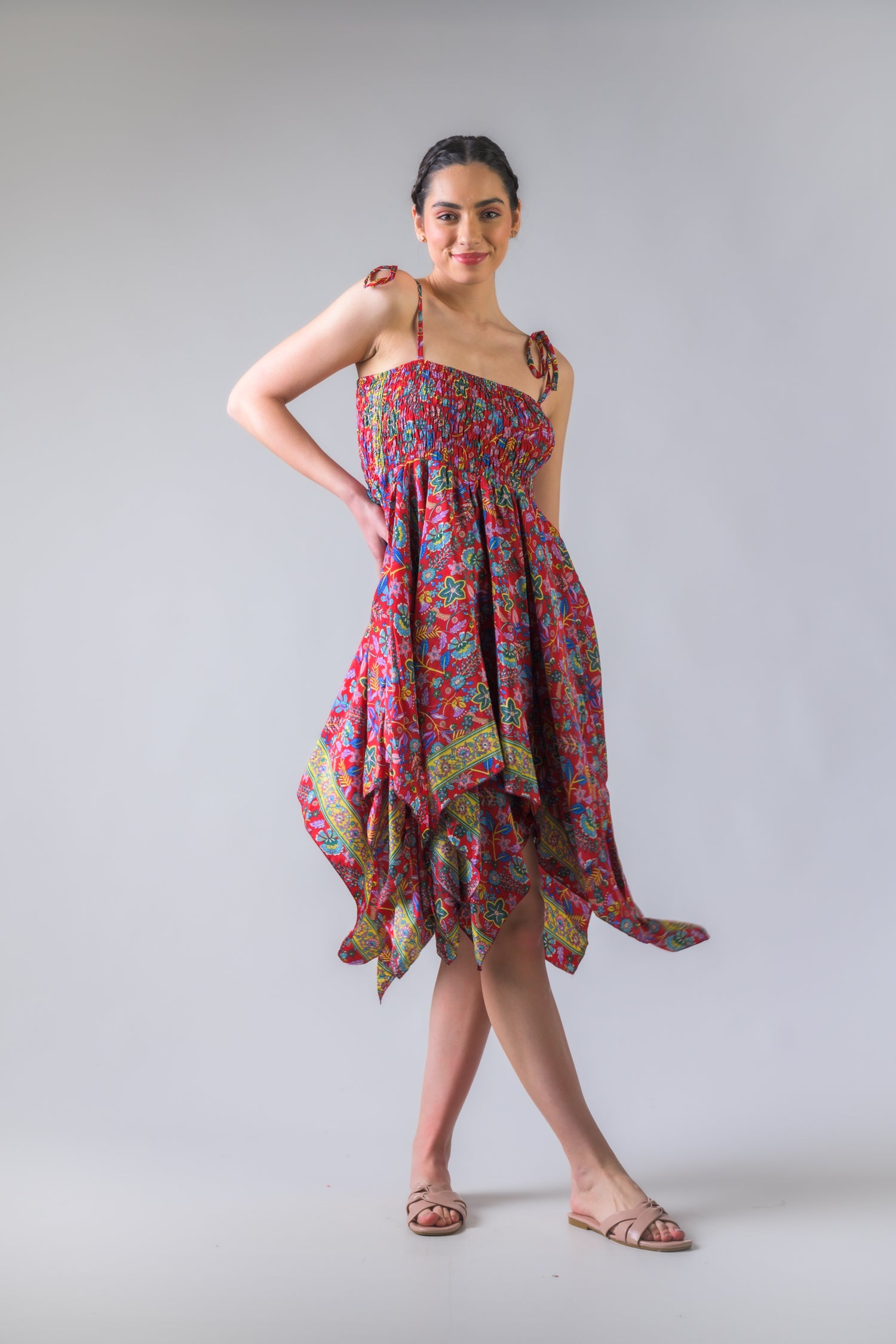 Scarf Double Layer Dress - Assorted