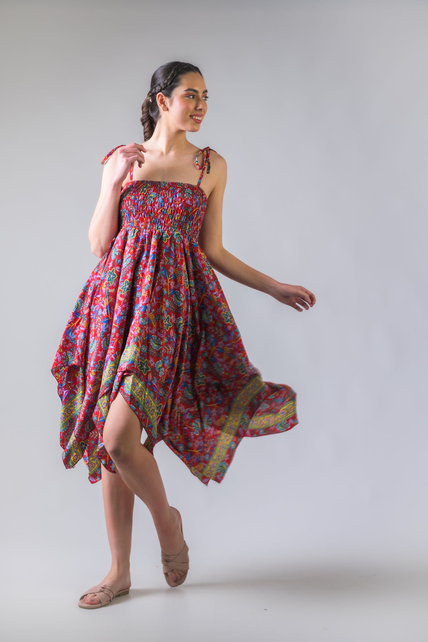 Scarf Double Layer Dress - Assorted