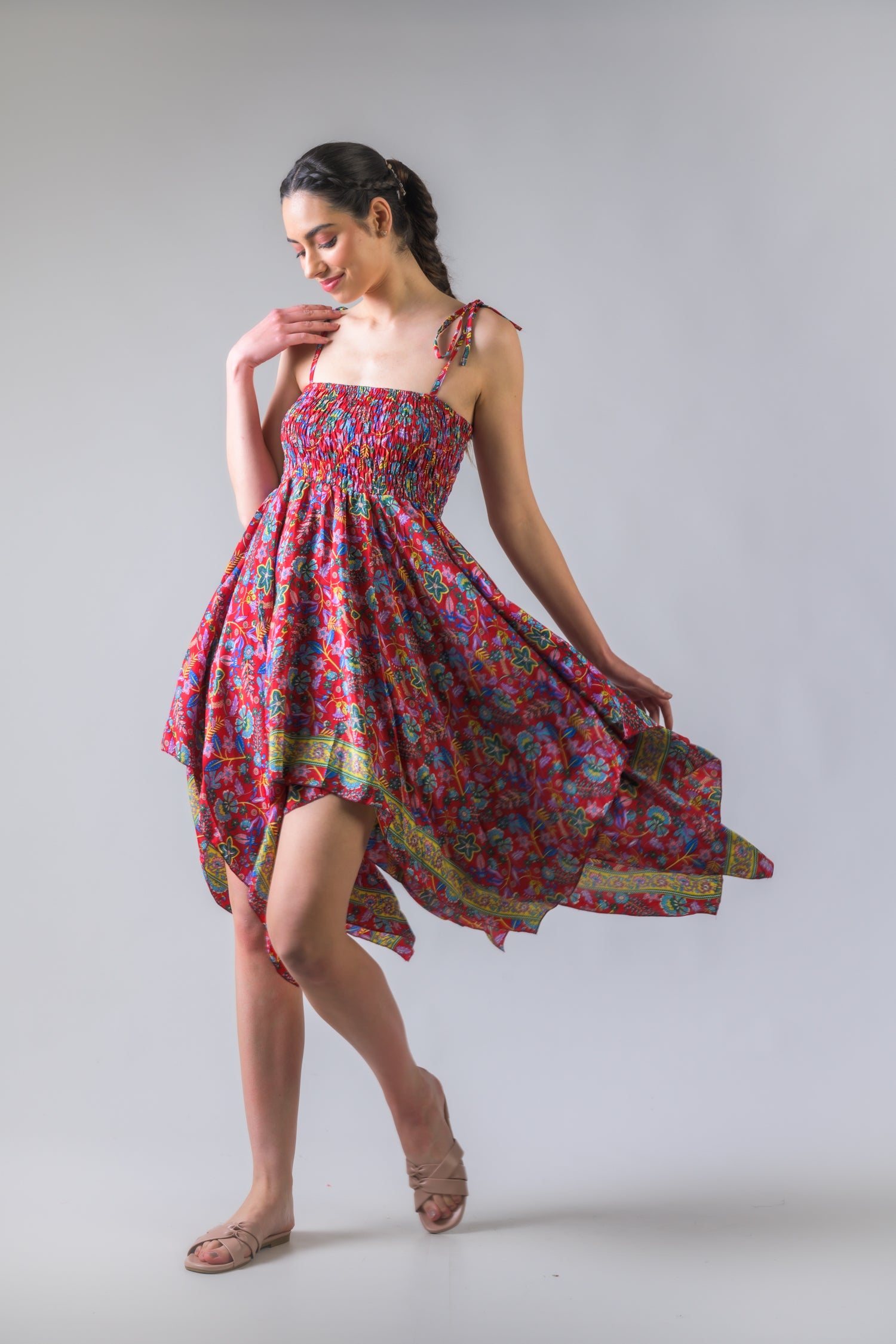 Scarf Double Layer Dress - Assorted