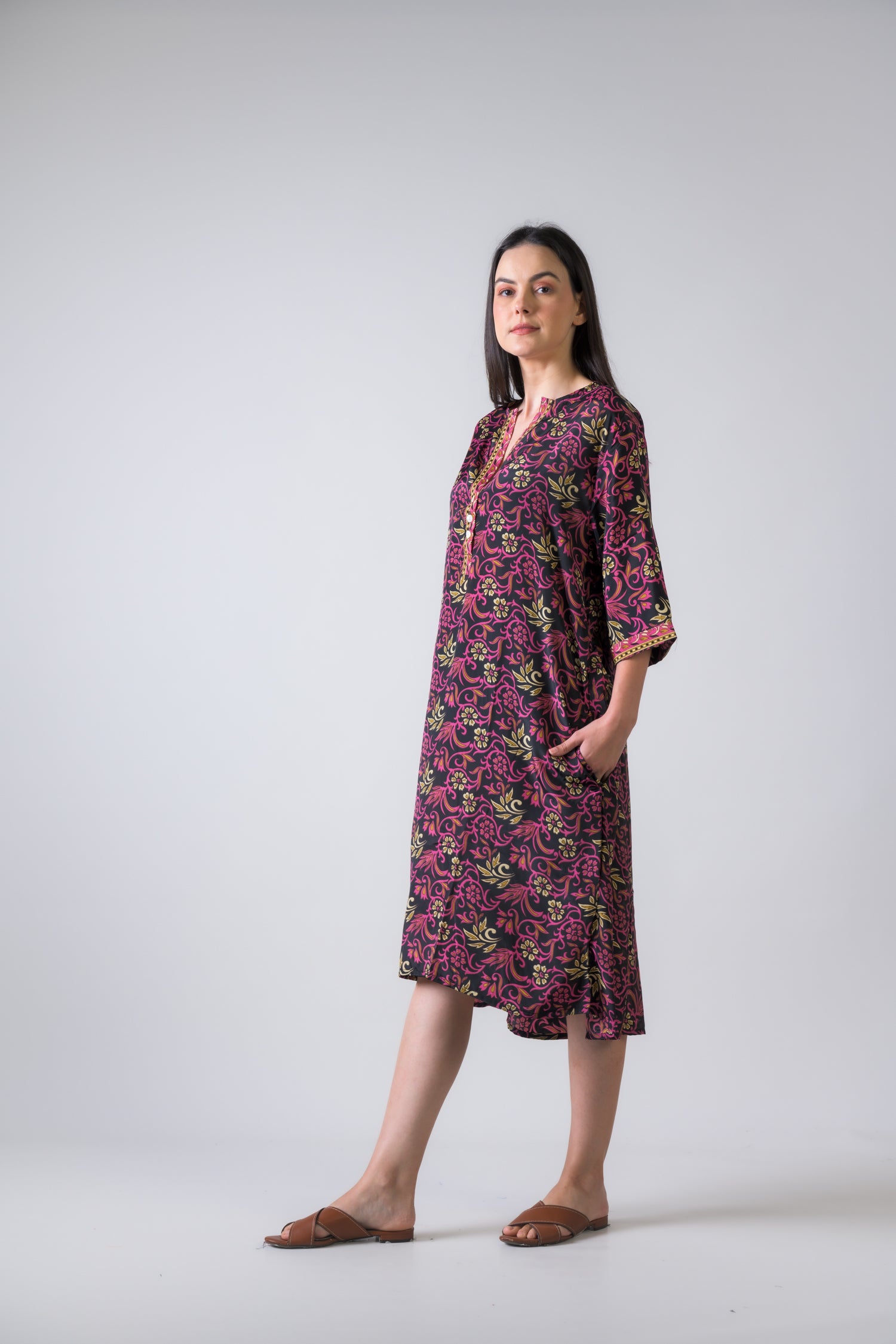 Pattern Print Short Dress - Assorted
