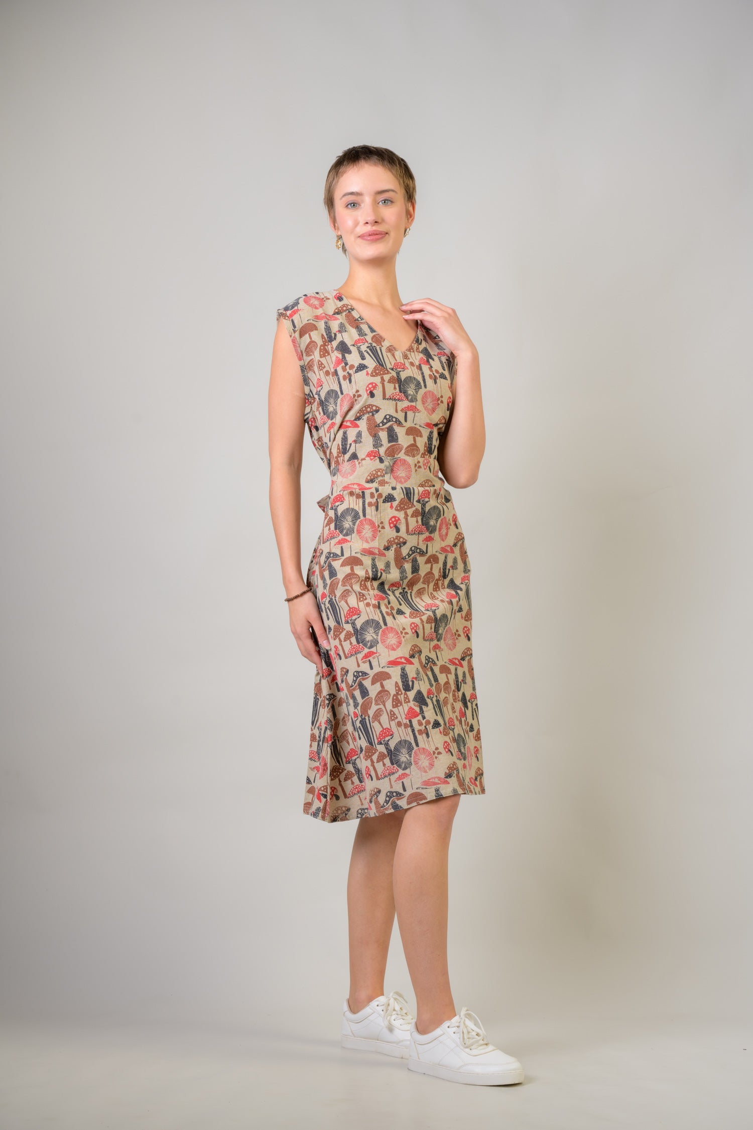 Mushroom Spots Dress - Hemp