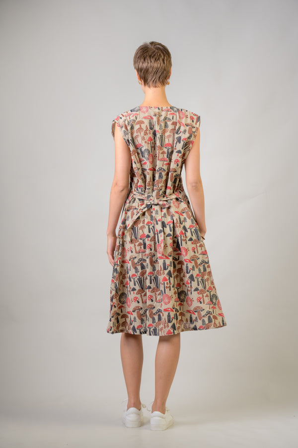 Mushroom Spots Dress - Hemp