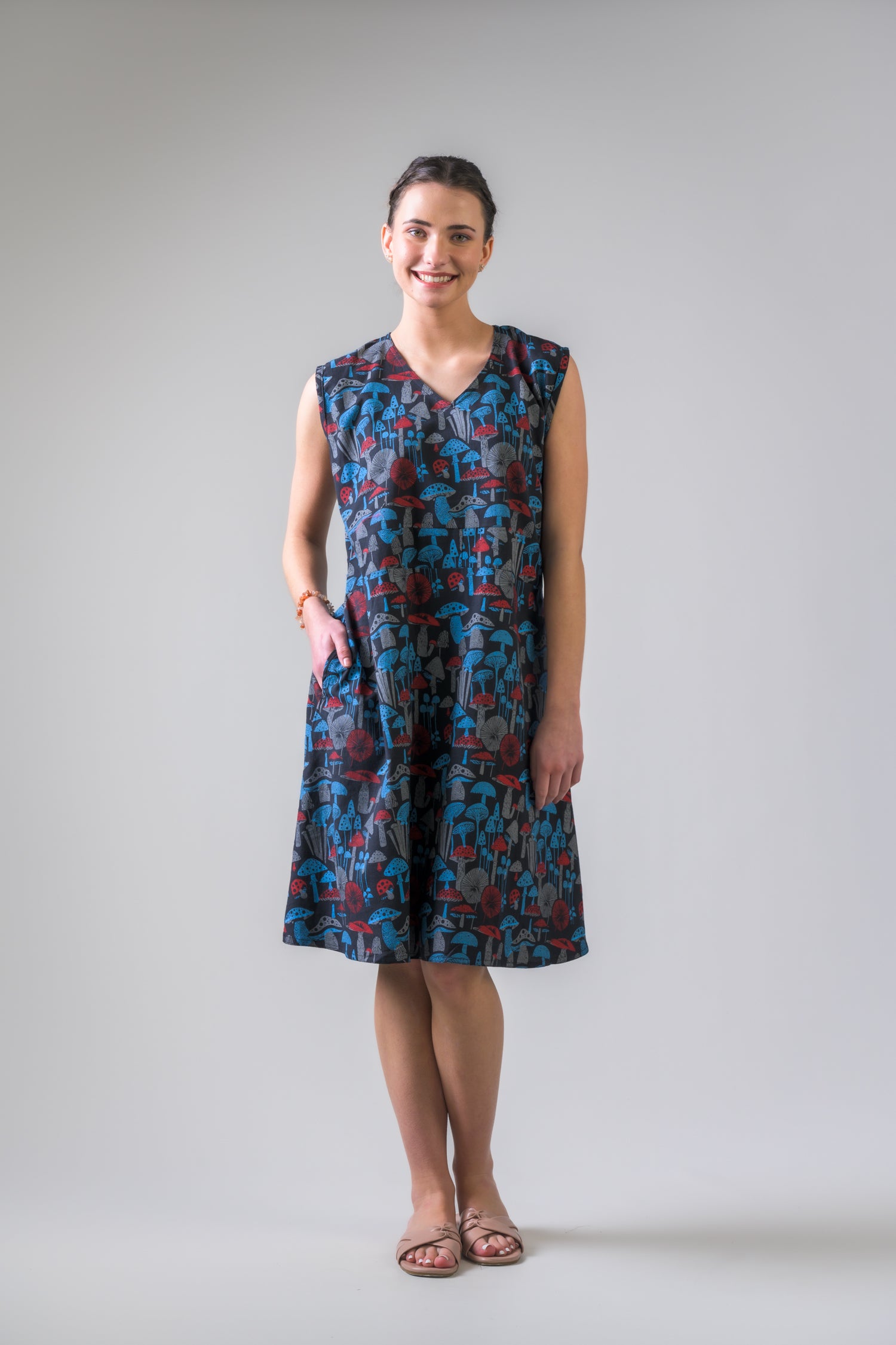 Mushroom Spots Dress - Black