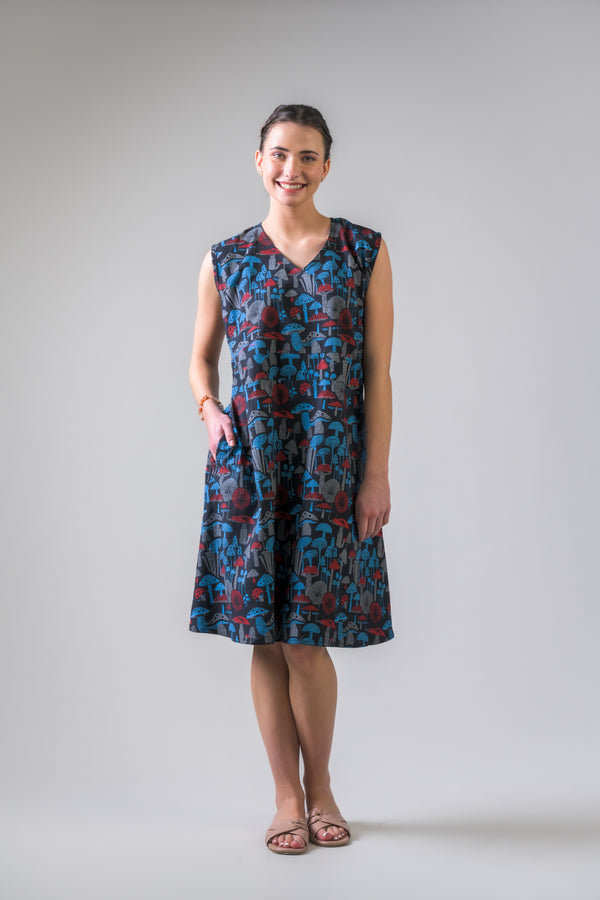 Mushroom Spots Dress - Black