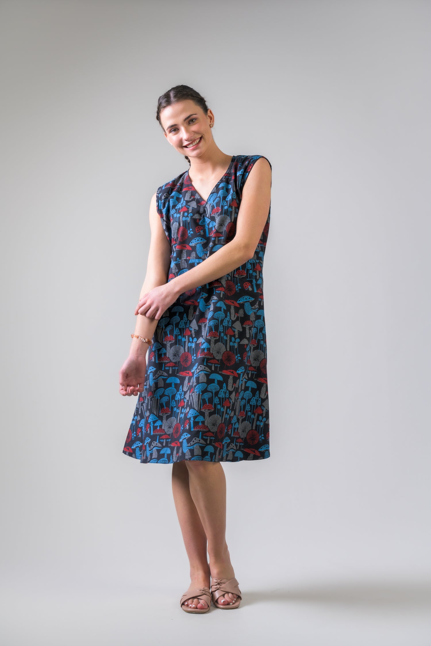 Mushroom Spots Dress - Black
