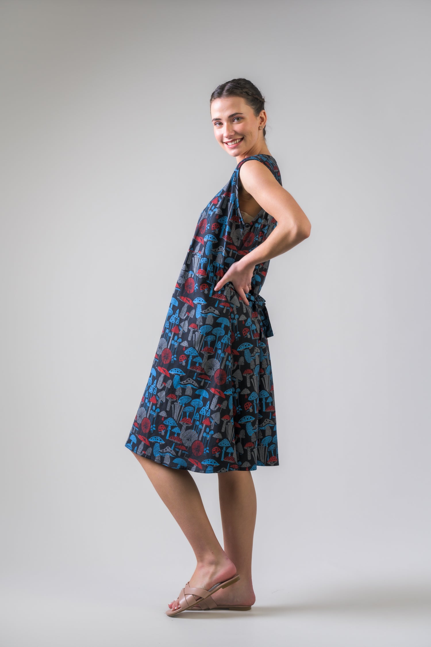 Mushroom Spots Dress - Black