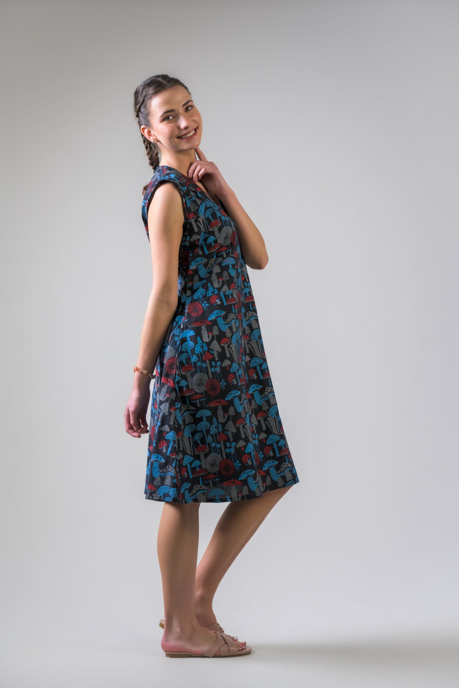 Mushroom Spots Dress - Black
