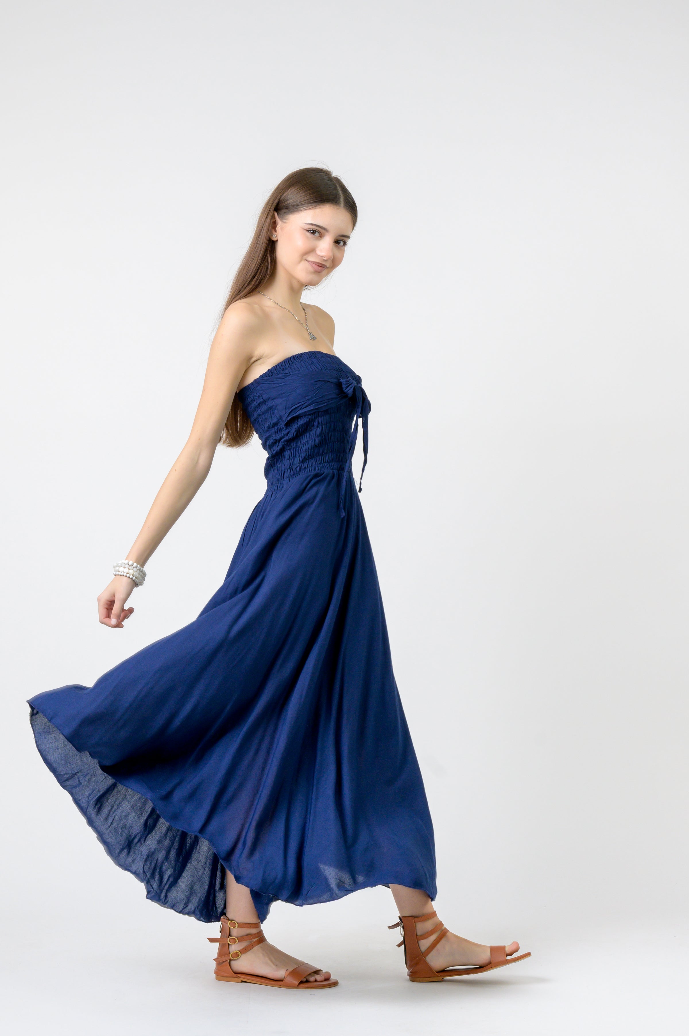 Bobbin Dress - Navy Blue