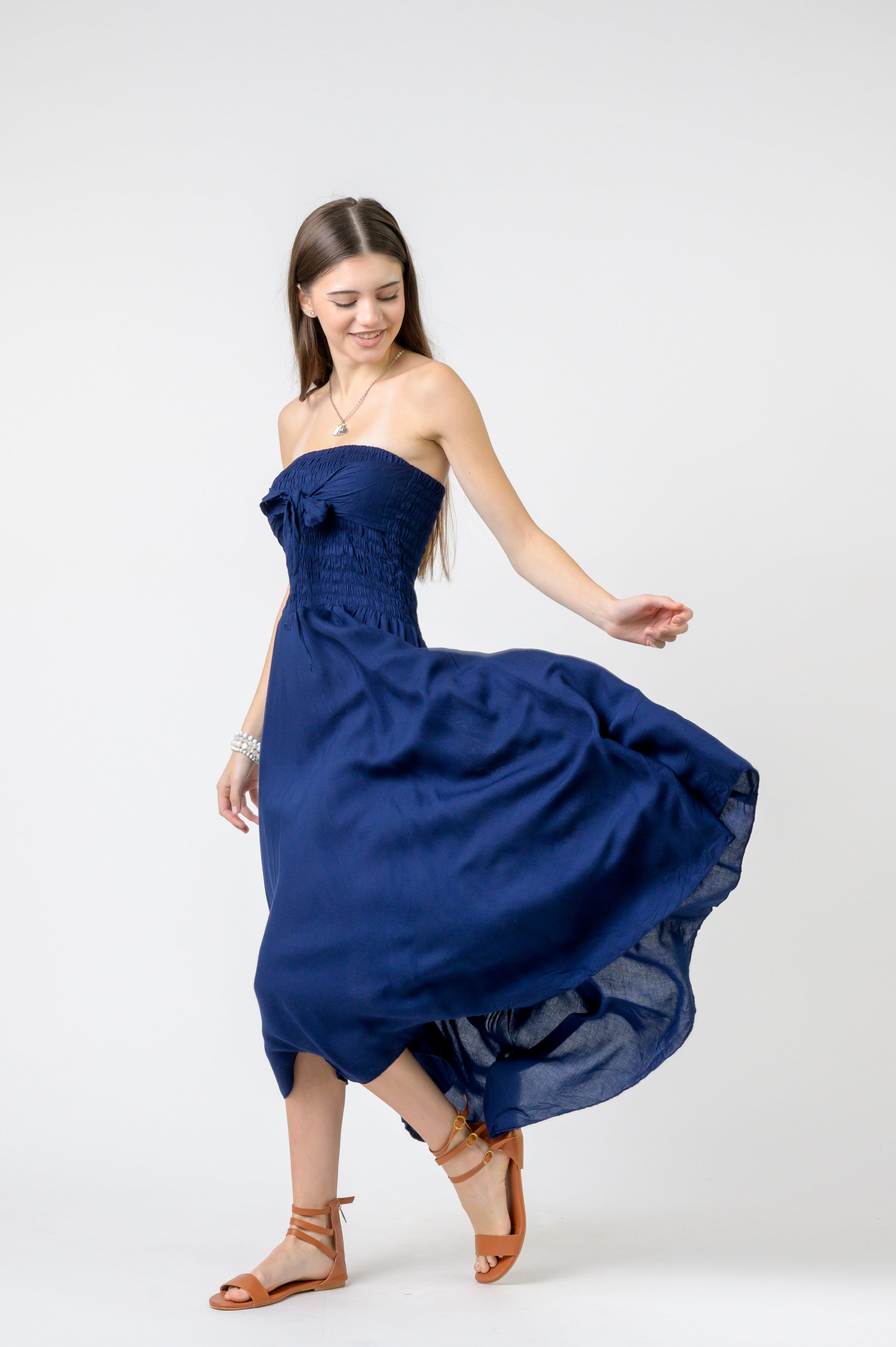 Bobbin Dress - Navy Blue