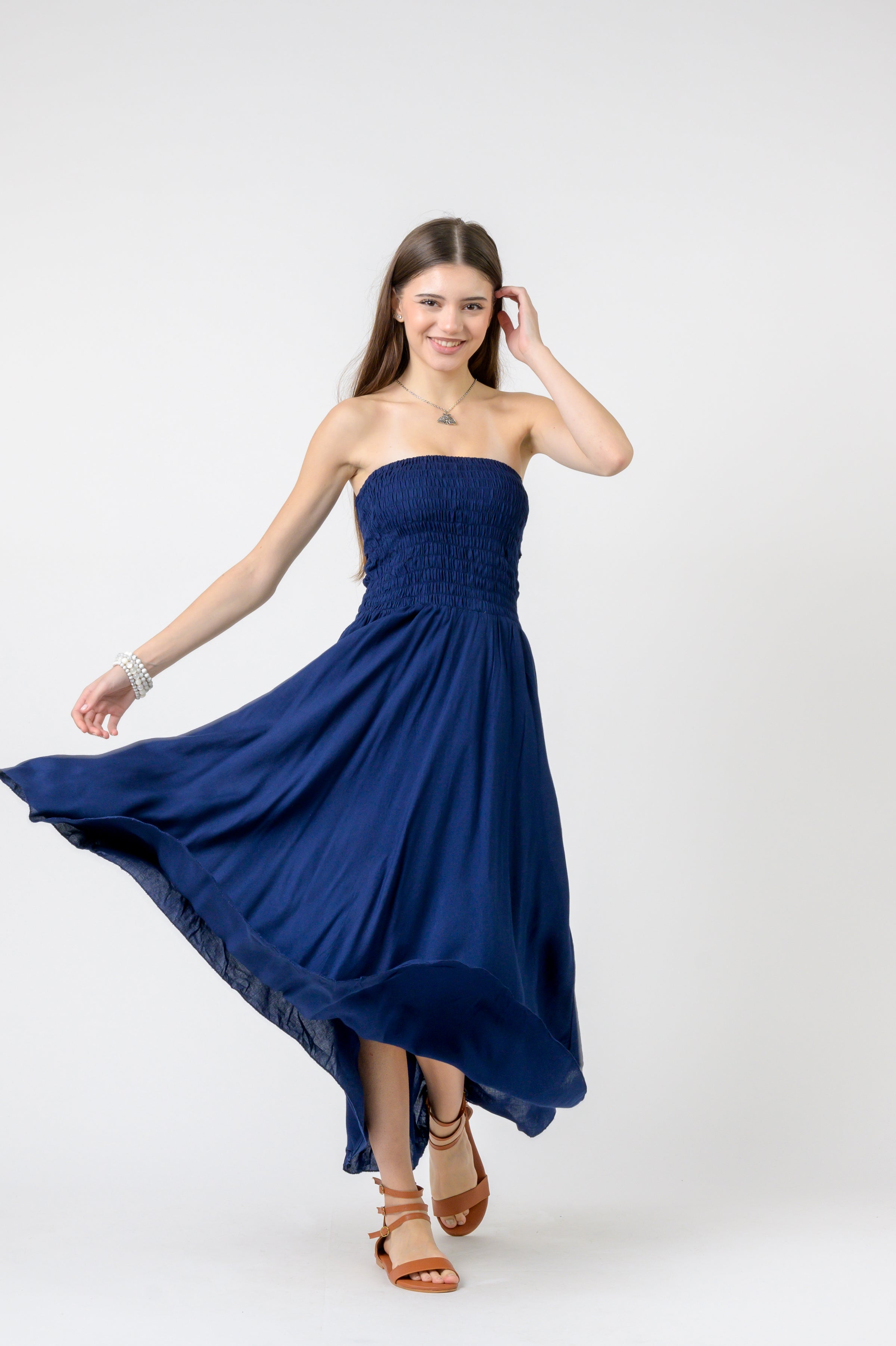 Bobbin Dress - Navy Blue
