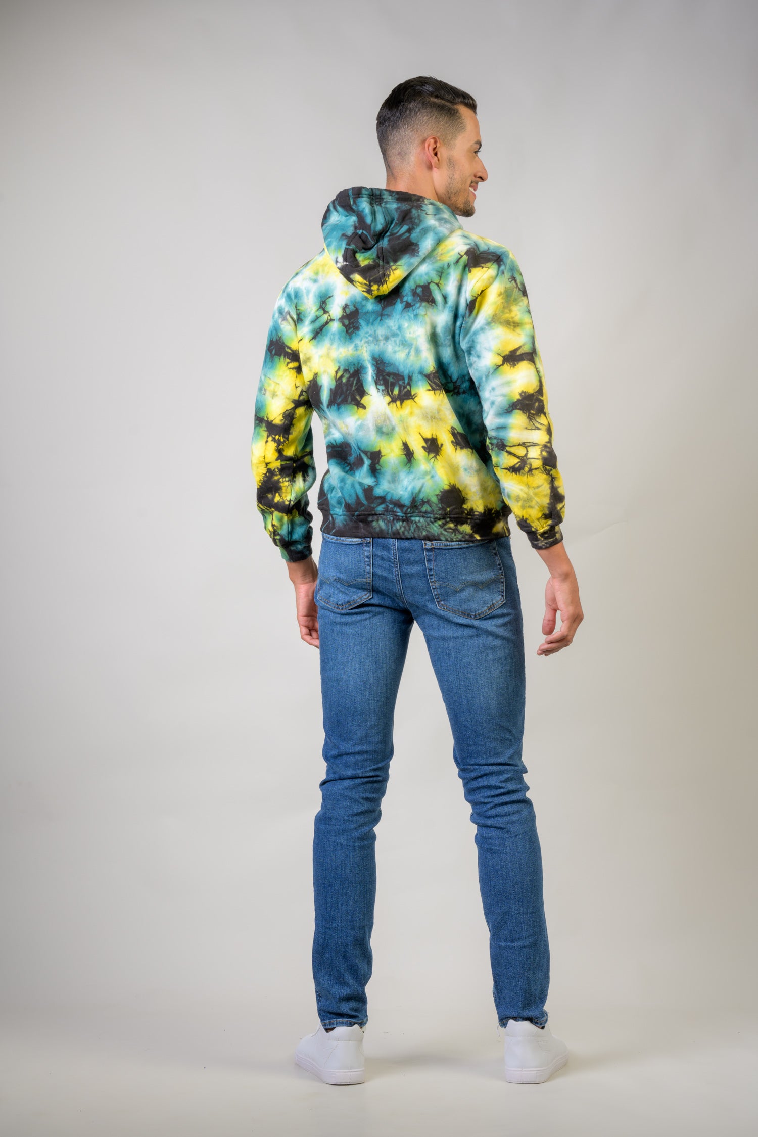 Forest Cotton Tie-Dye Hoodie