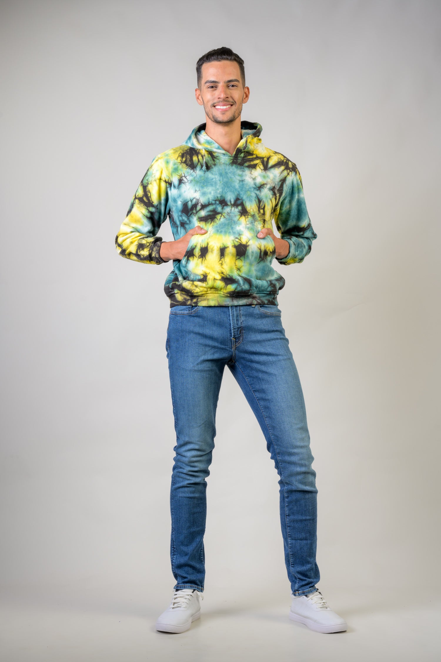 Forest Cotton Tie-Dye Hoodie