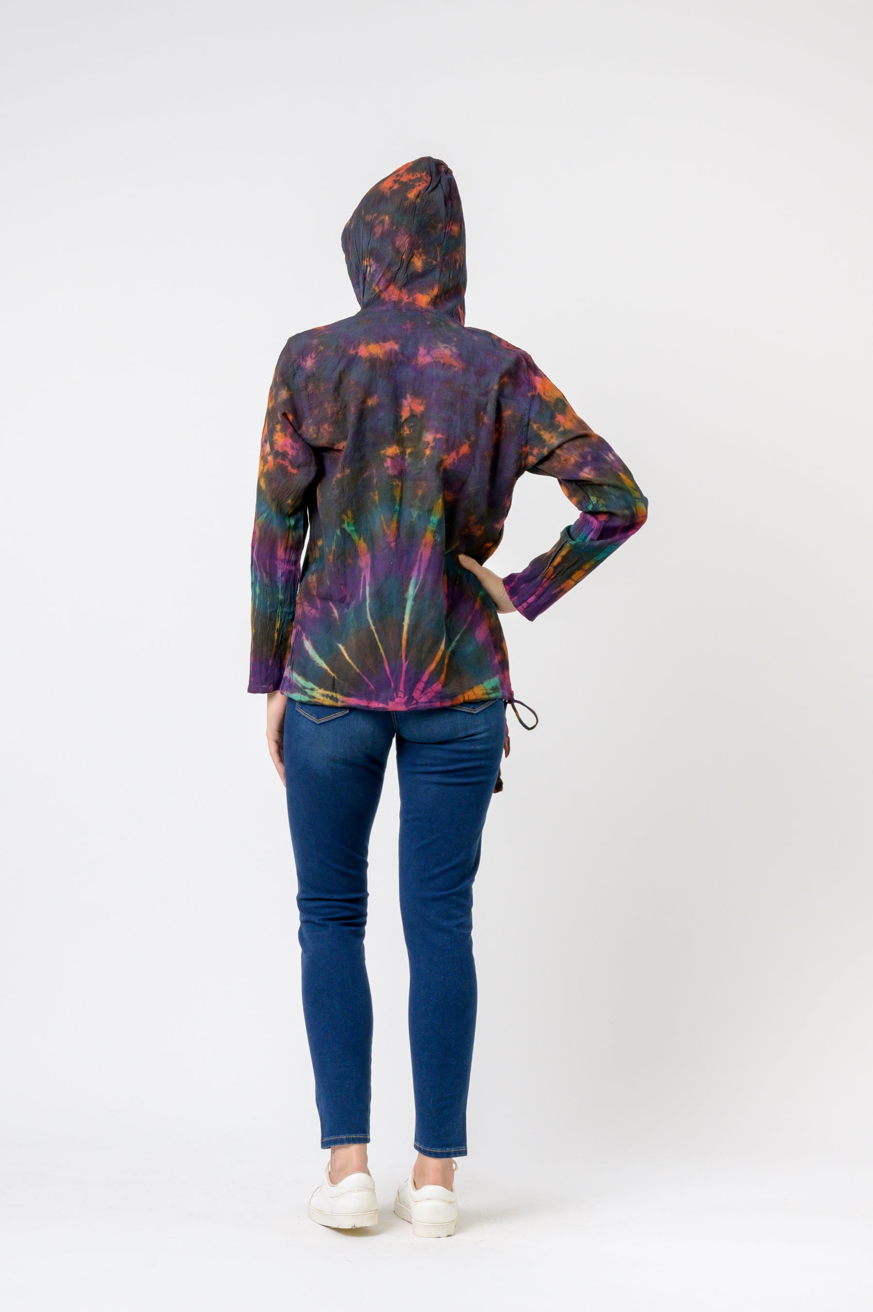 Sunburst Cotton Tie-Dye Hoodie