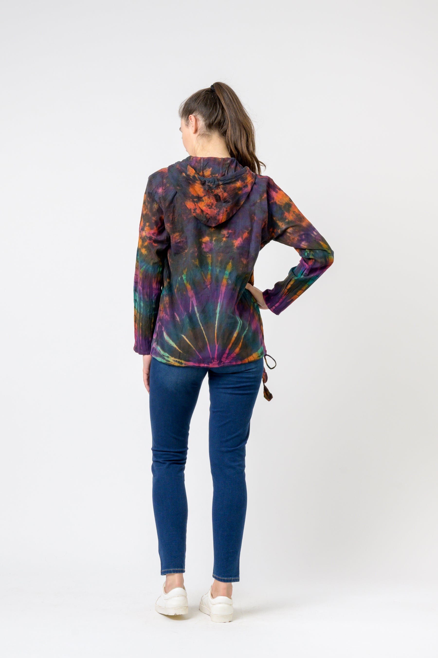 Sunburst Cotton Tie-Dye Hoodie