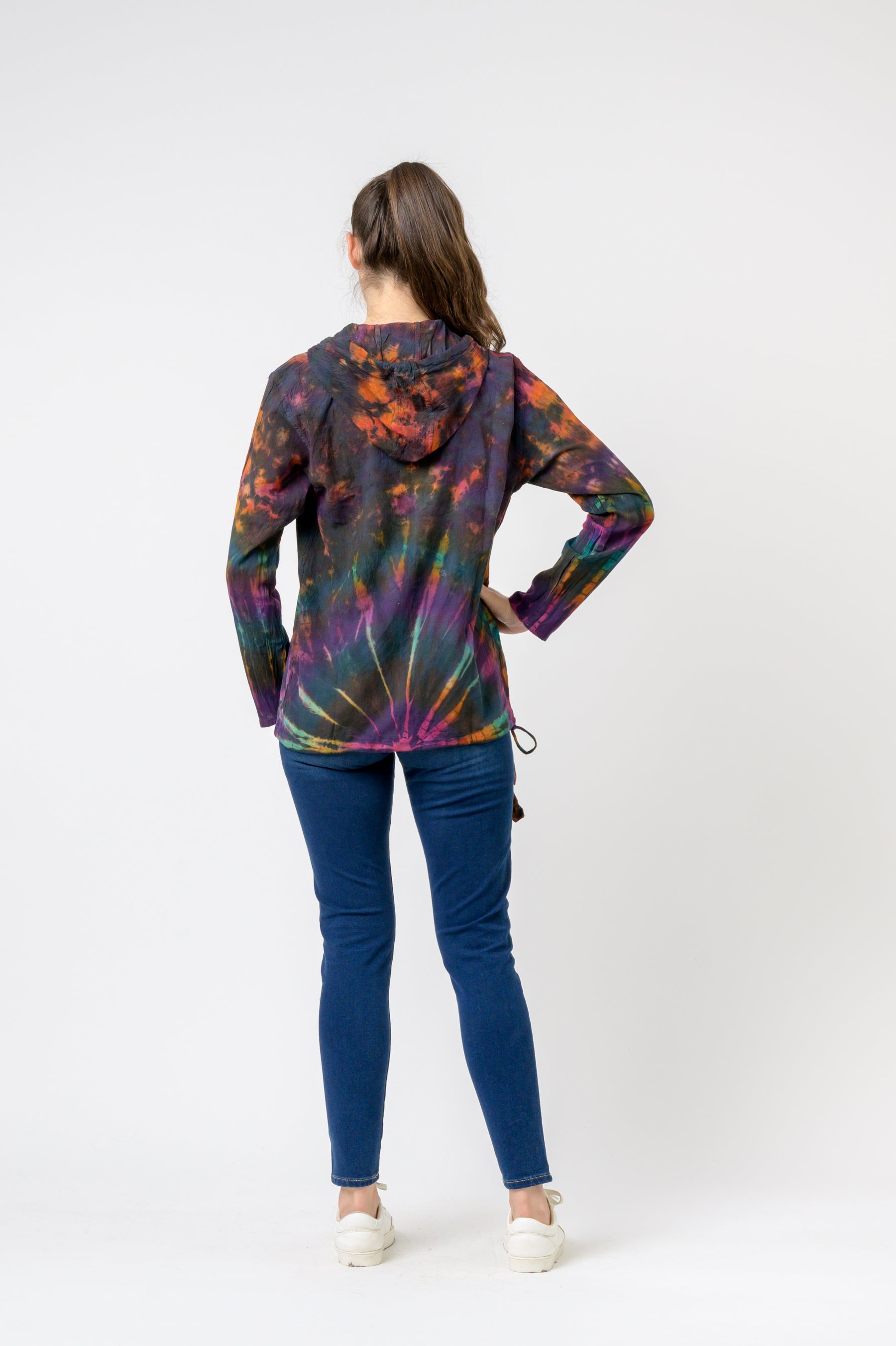 Sunburst Cotton Tie-Dye Hoodie