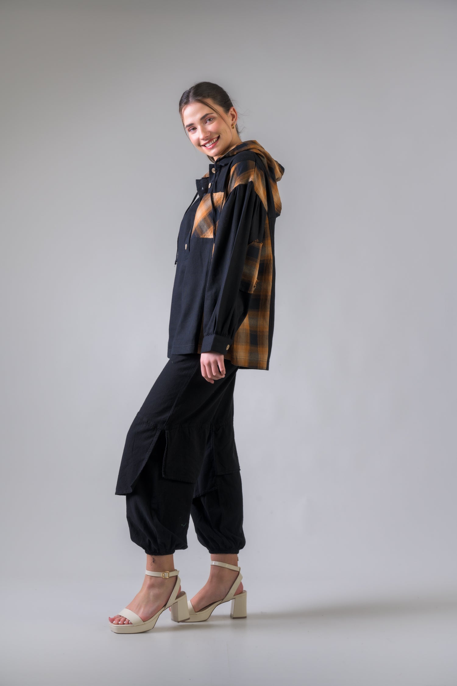 Cannon Hoodie Shirt - Brown