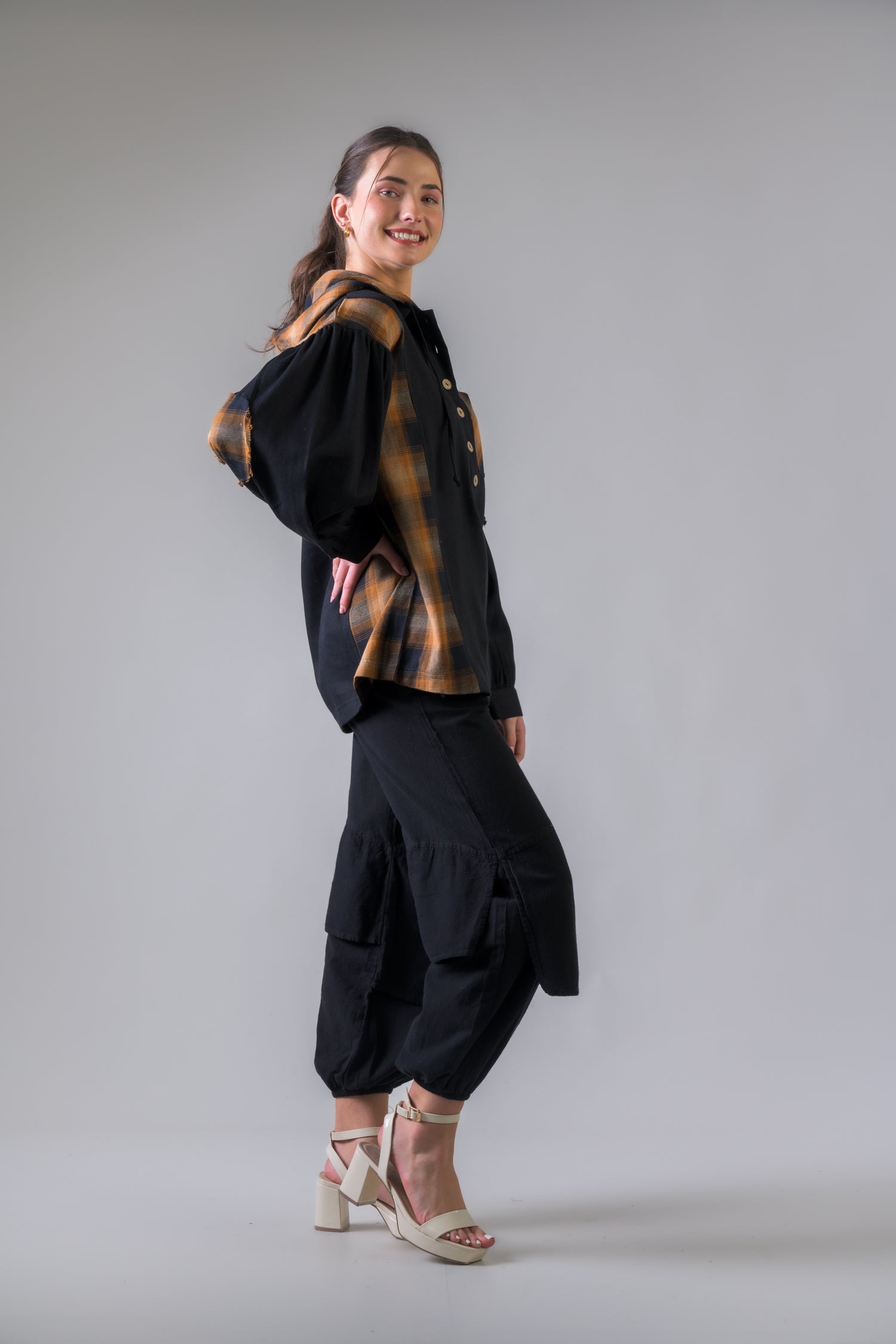 Cannon Hoodie Shirt - Brown
