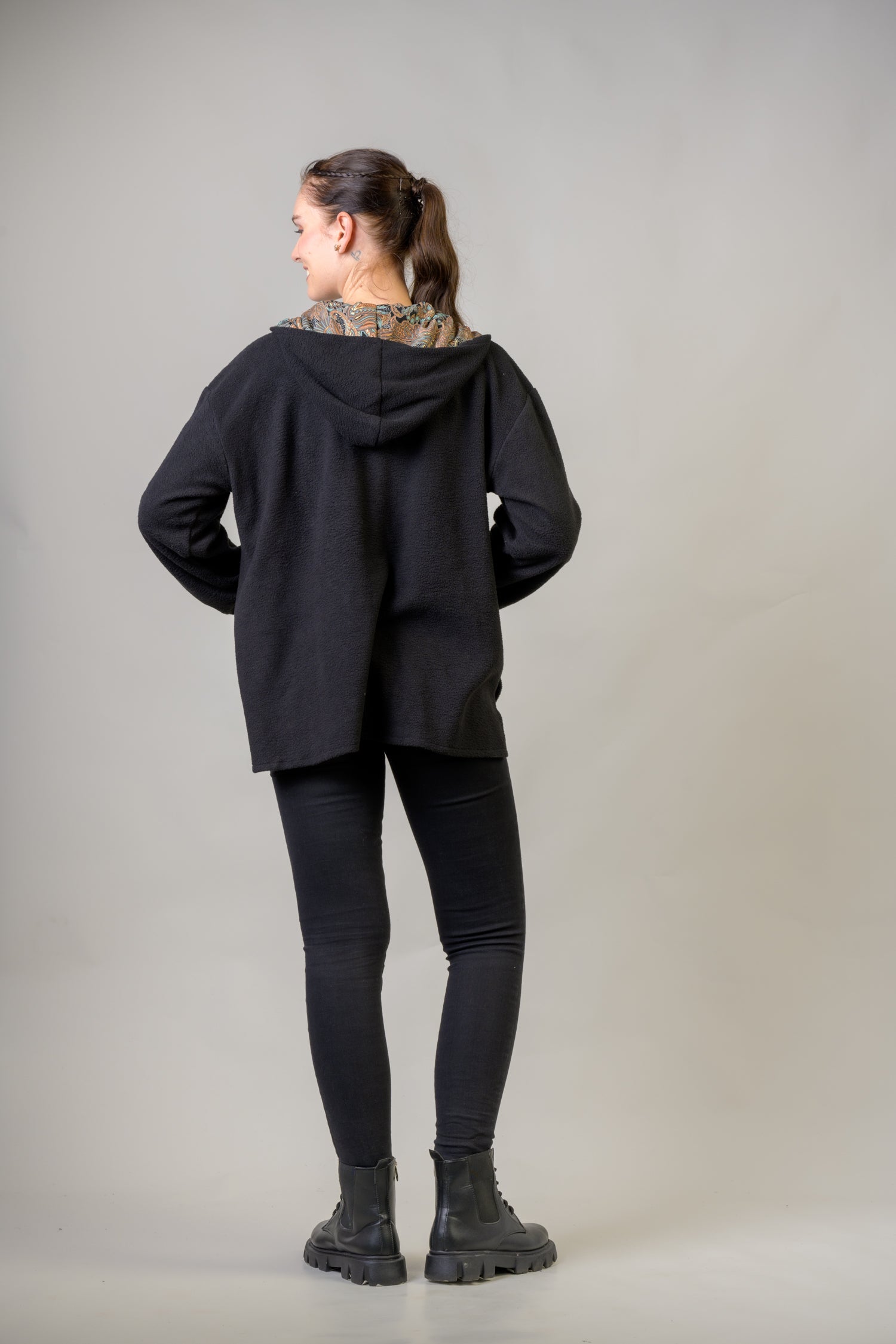 Pattern Hoodie - Black