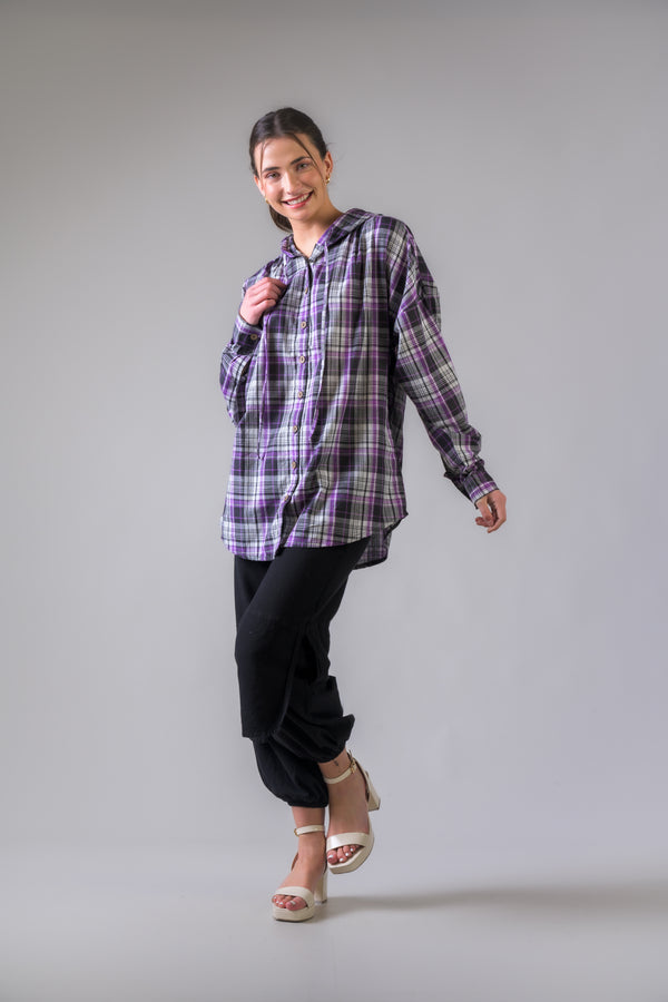 Chicos Hoodie Shirt - Purple