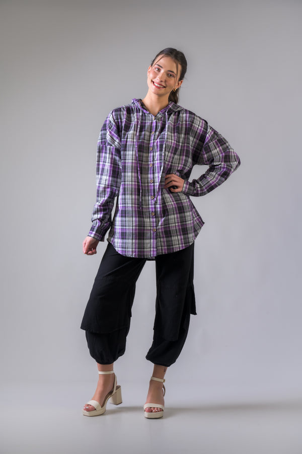 Chicos Hoodie Shirt - Purple
