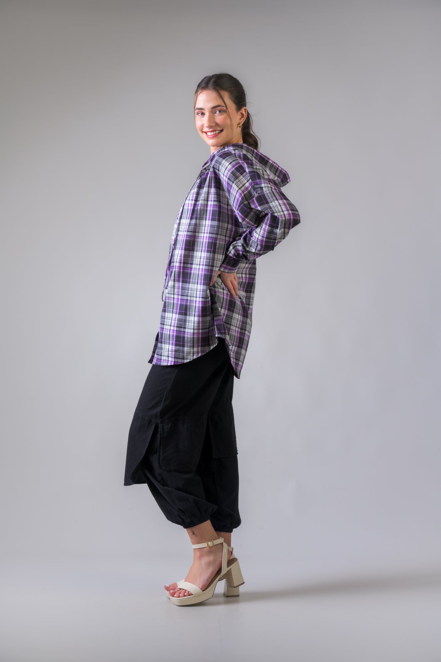 Chicos Hoodie Shirt - Purple