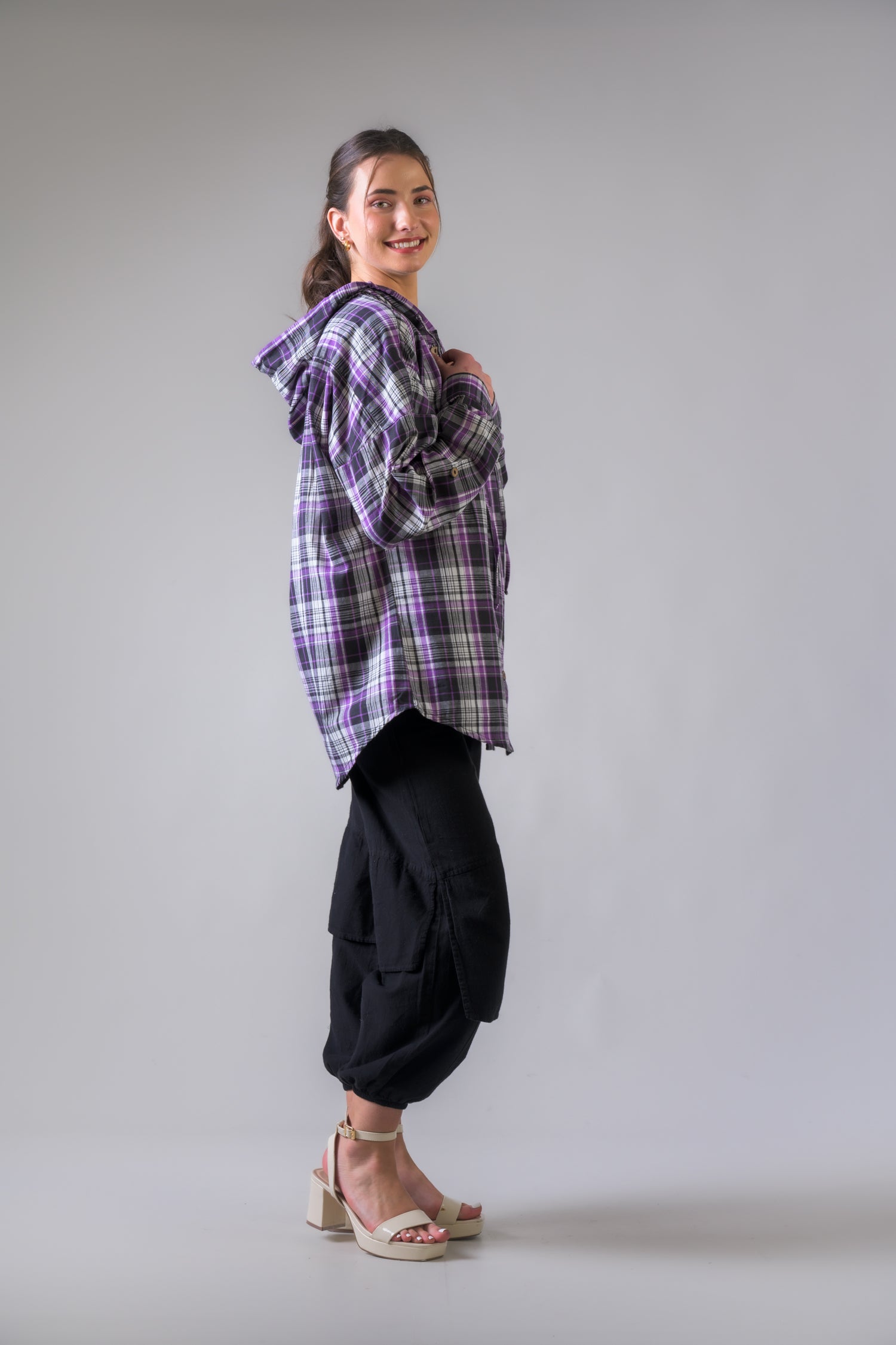 Chicos Hoodie Shirt - Purple