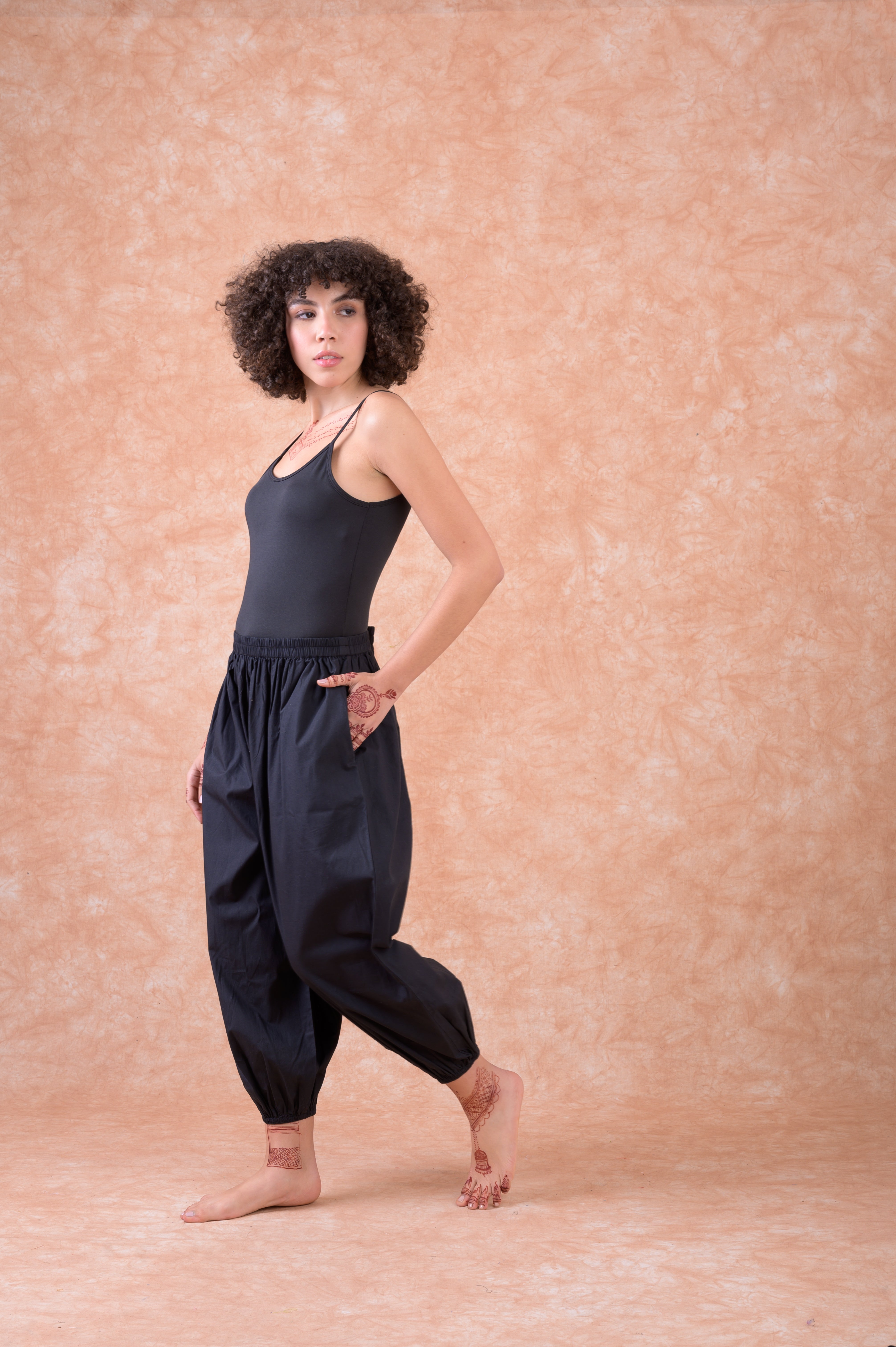 Rhea Tie Front Harem Pants