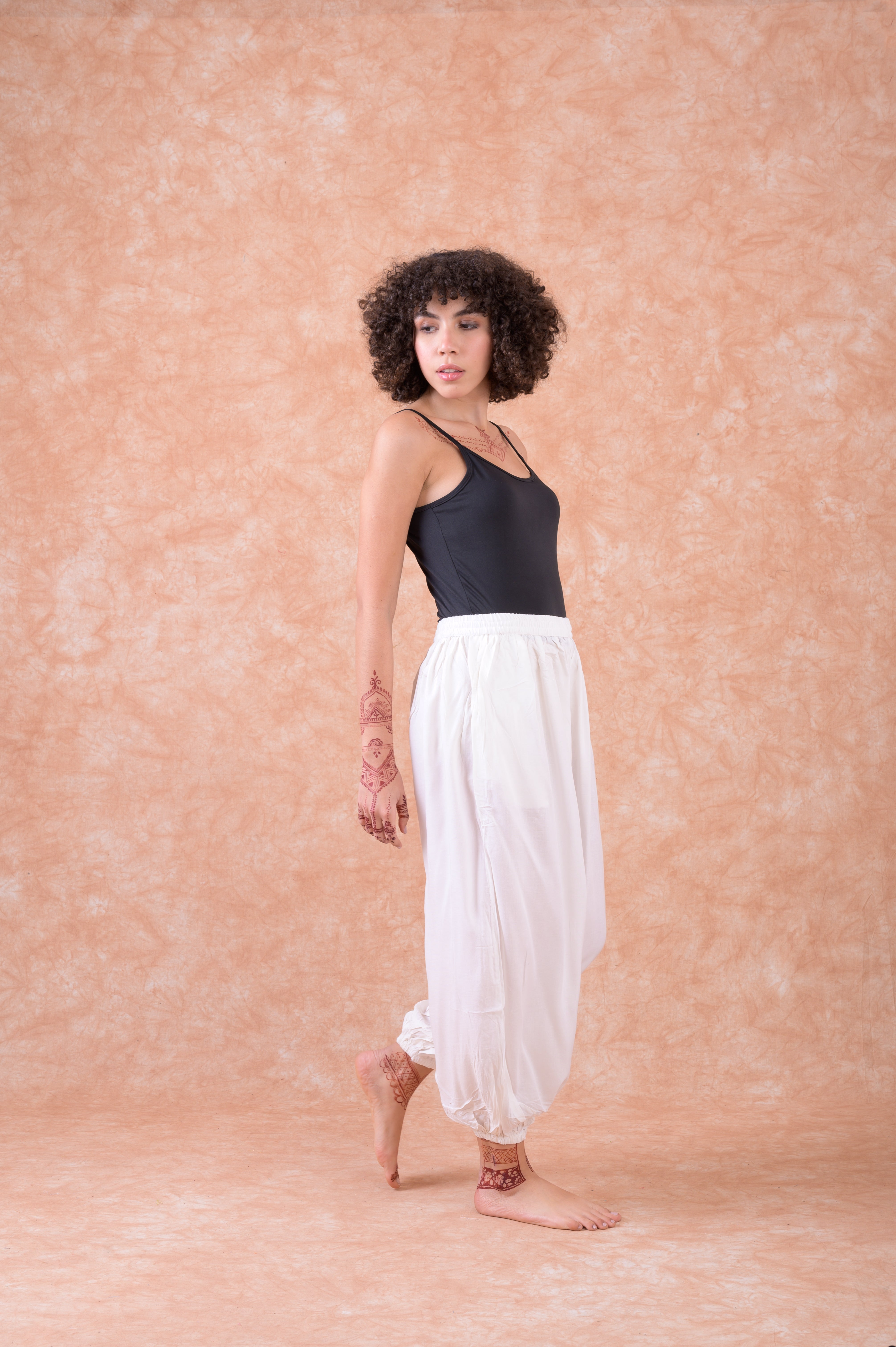 Rhea Tie Front Harem Pants