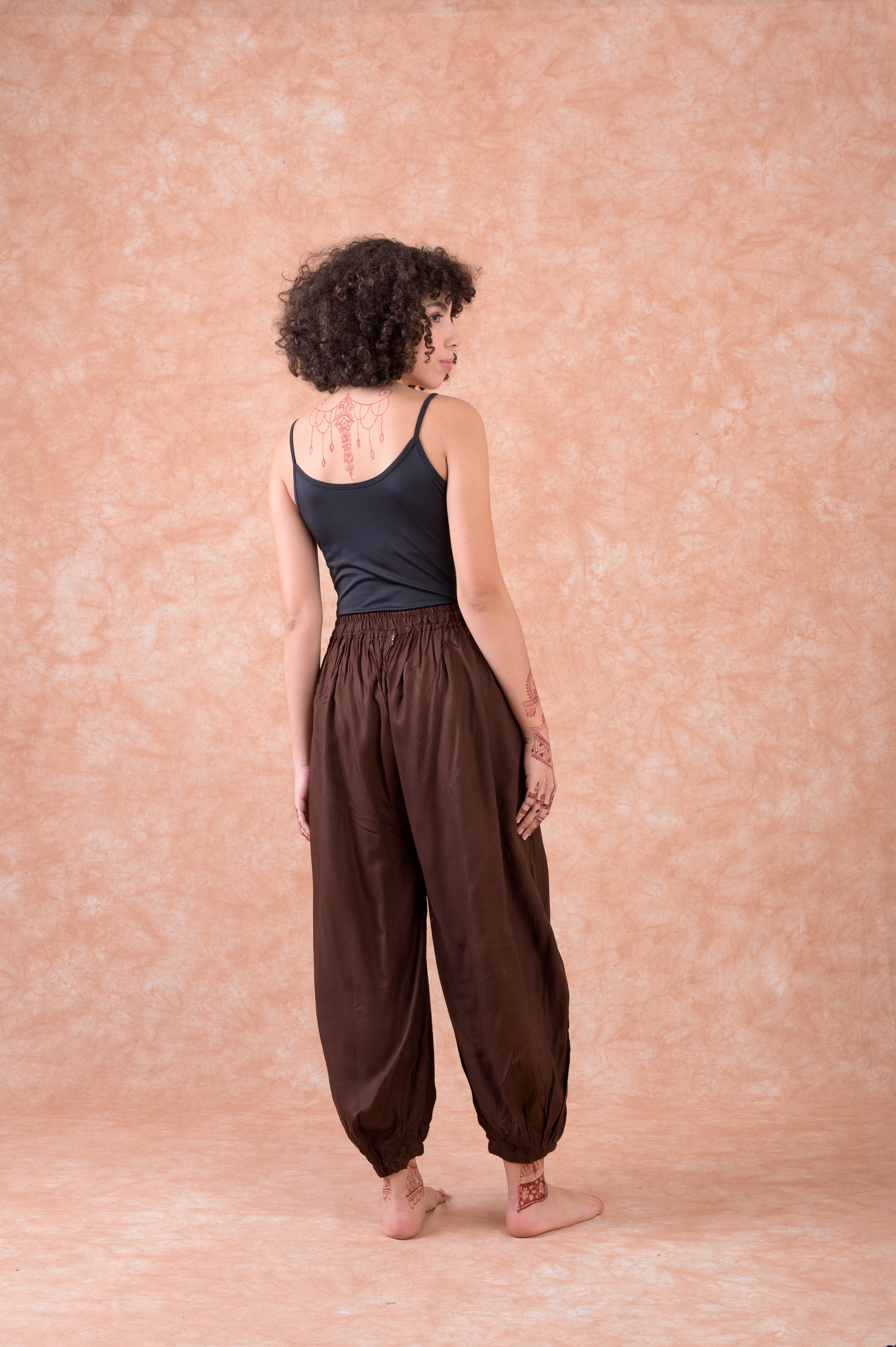 Rhea Tie Front Harem Pants