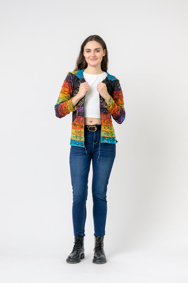 Sun Print Jacket - Black