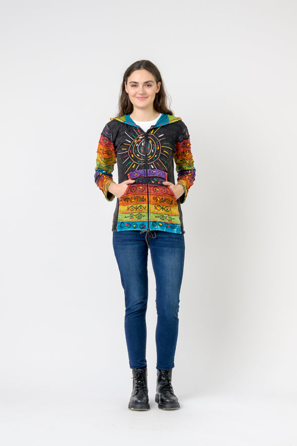 Sun Print Jacket - Black