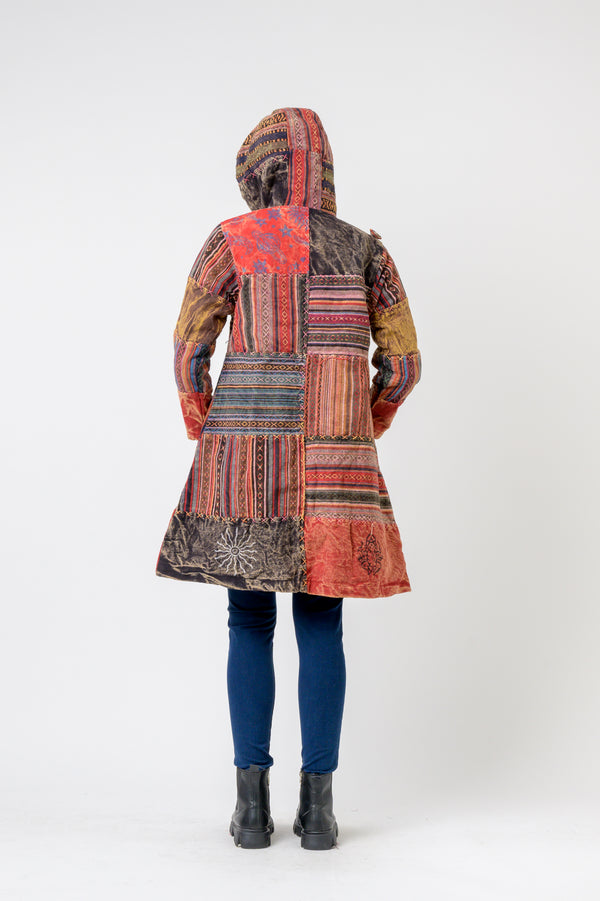 Rhea Cotton Button Long Jacket