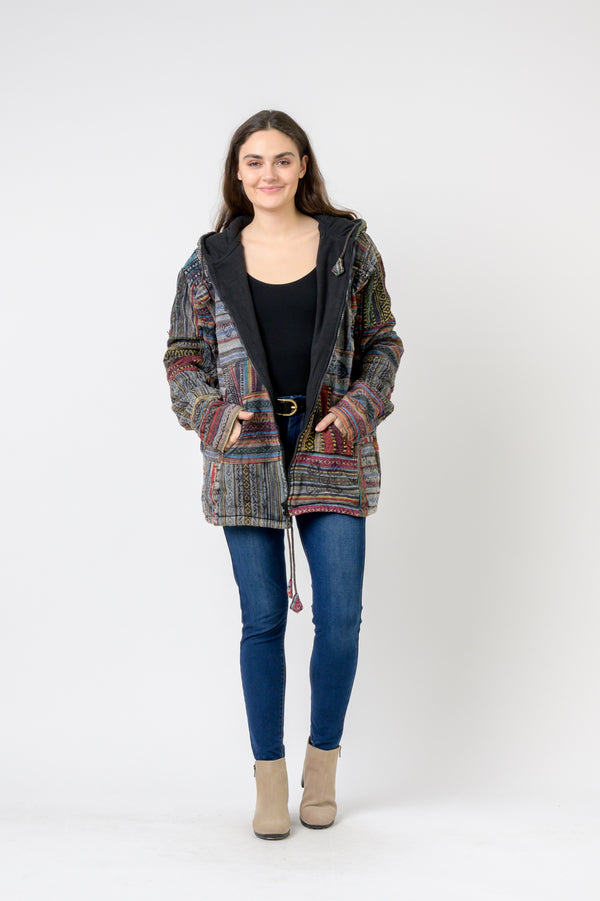 Patch Print Jacket - Multicolor