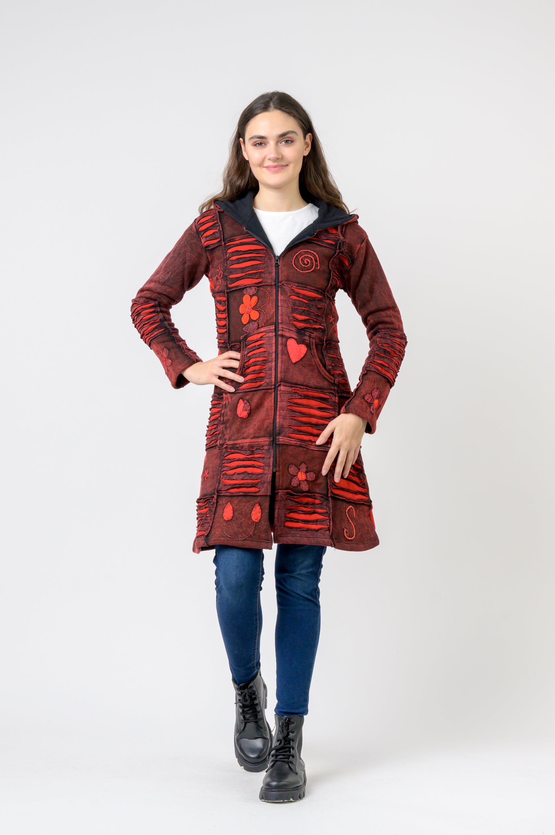 Cotton Long Flower Jacket