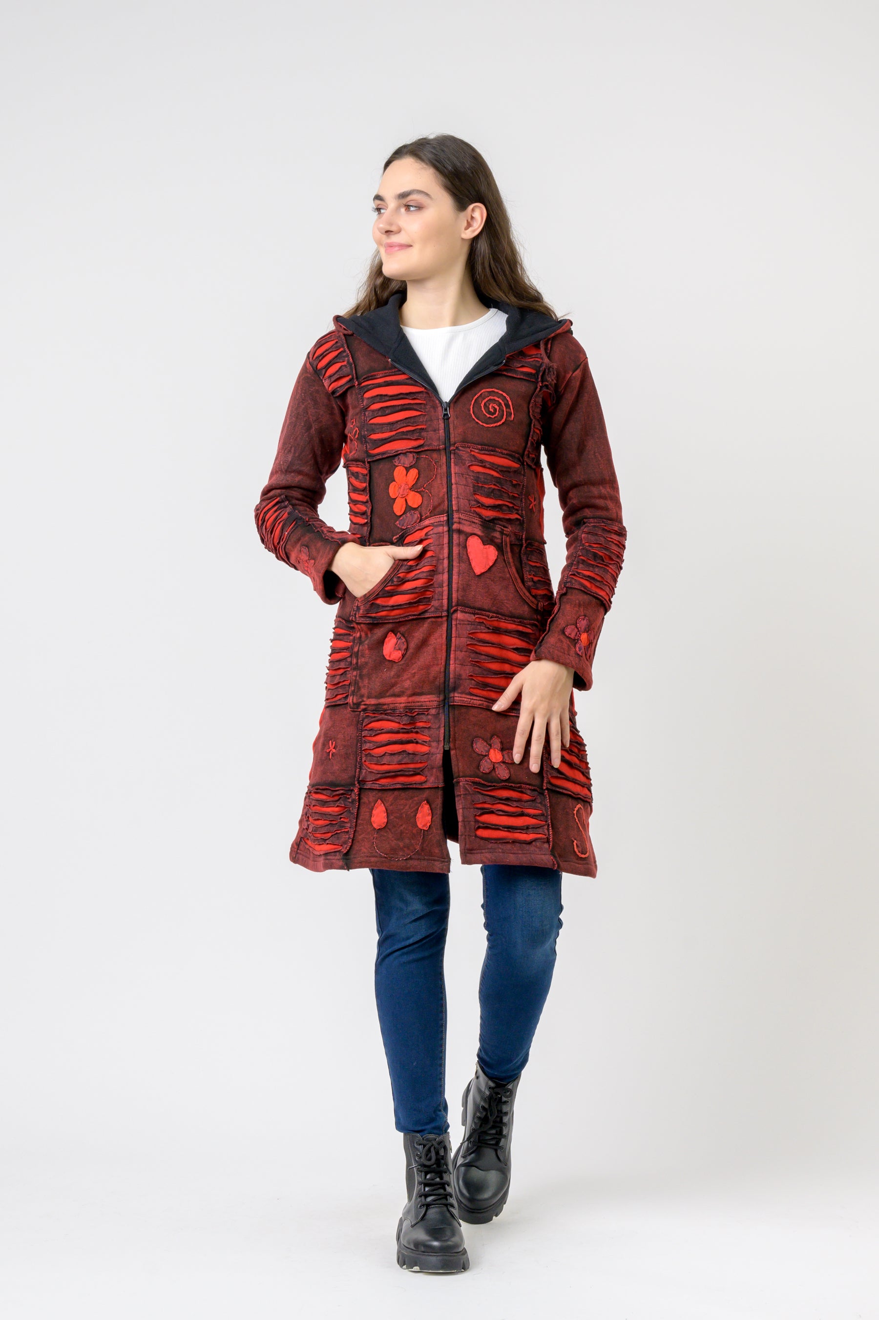 Cotton Long Flower Jacket