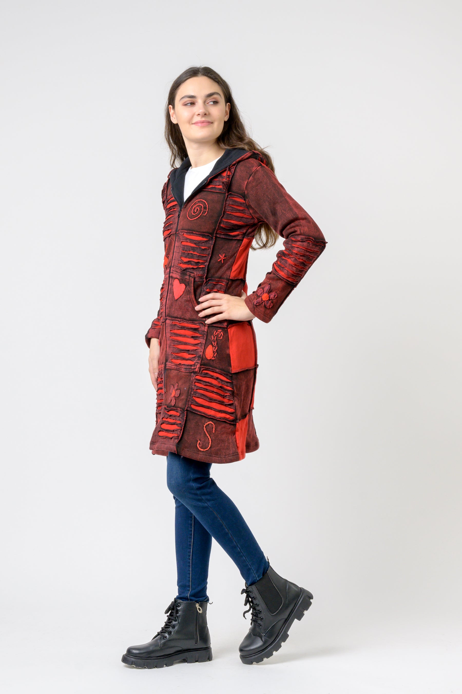 Cotton Long Flower Jacket