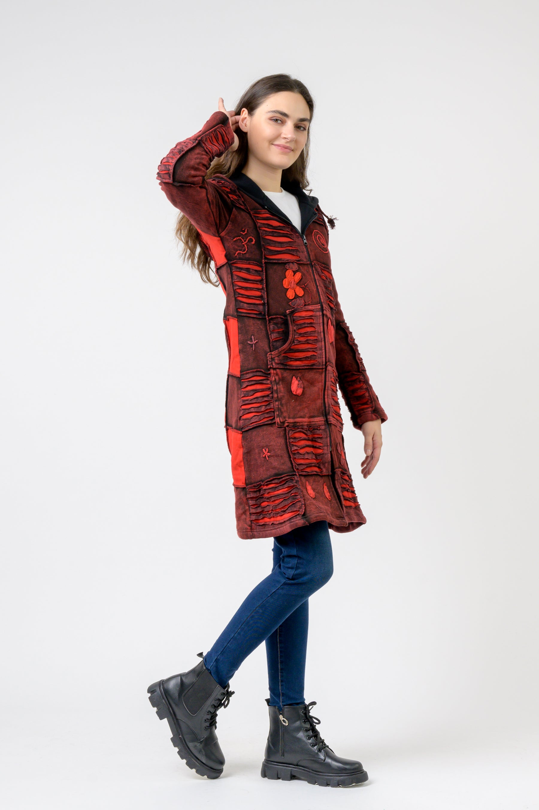 Rhea Cotton Long Flower Jacket