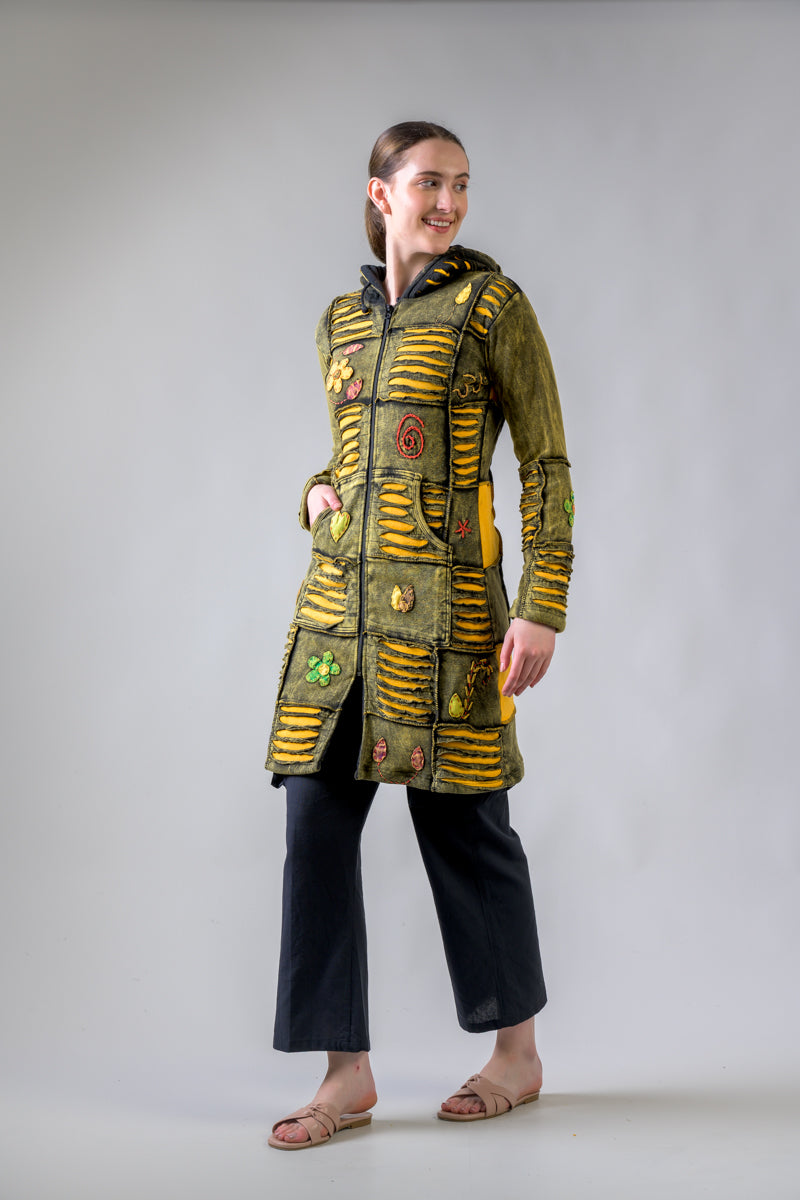 Cotton Long Flower Jacket